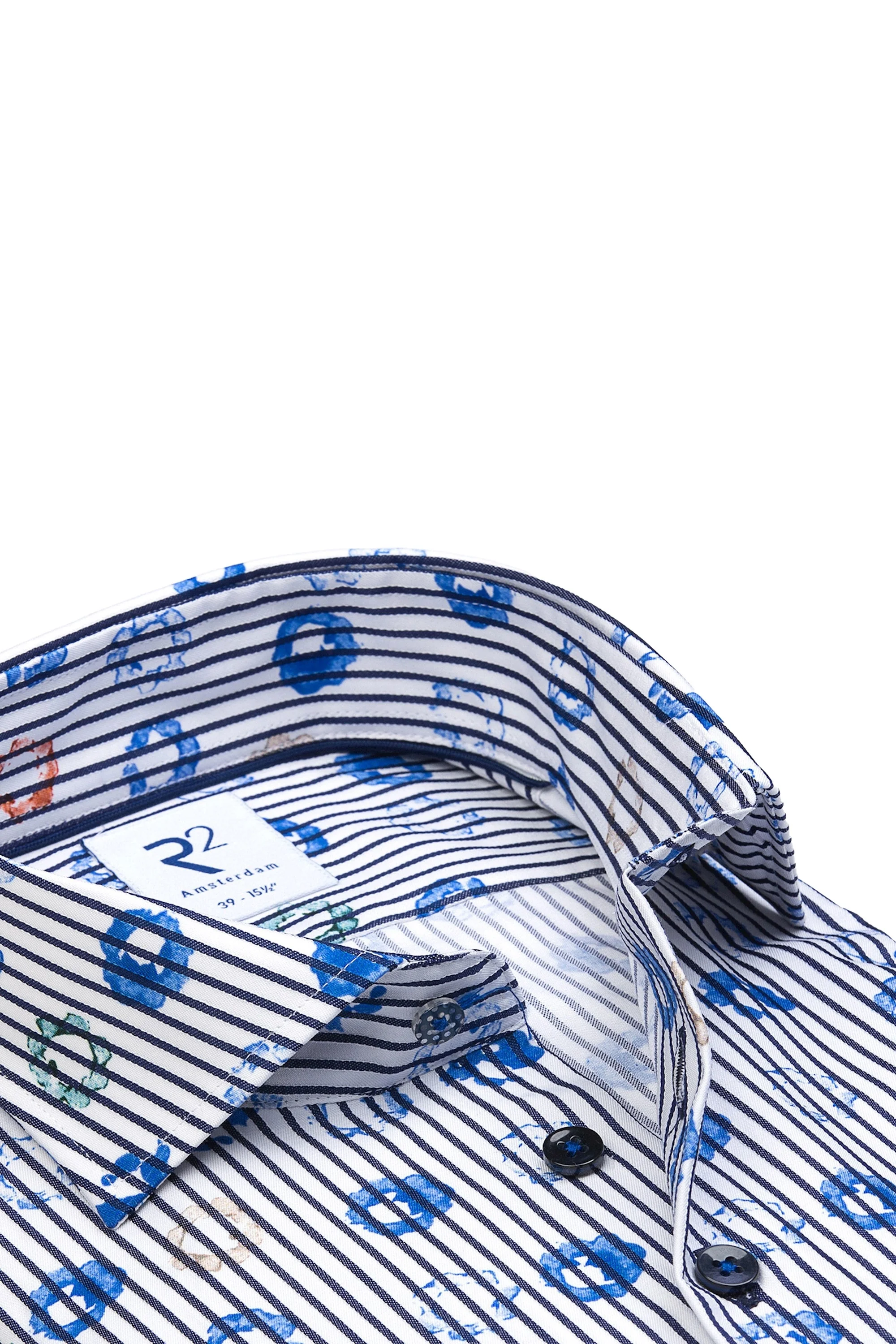R2 Blue Patterned Shirt Blue Patterned - Image 2