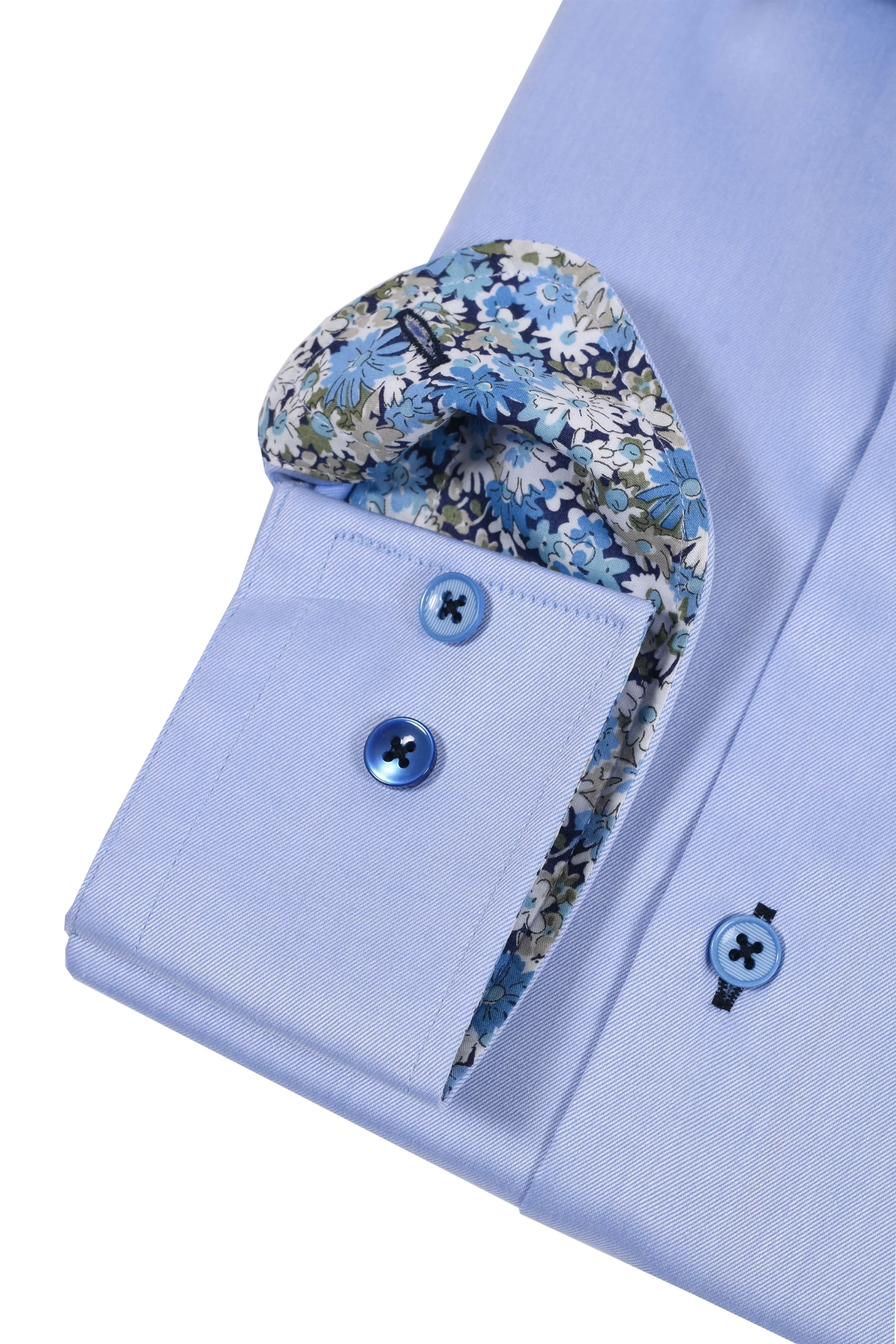 R2 Cut Away Collar Long Sleeved Shirt Light Blue - Image 3