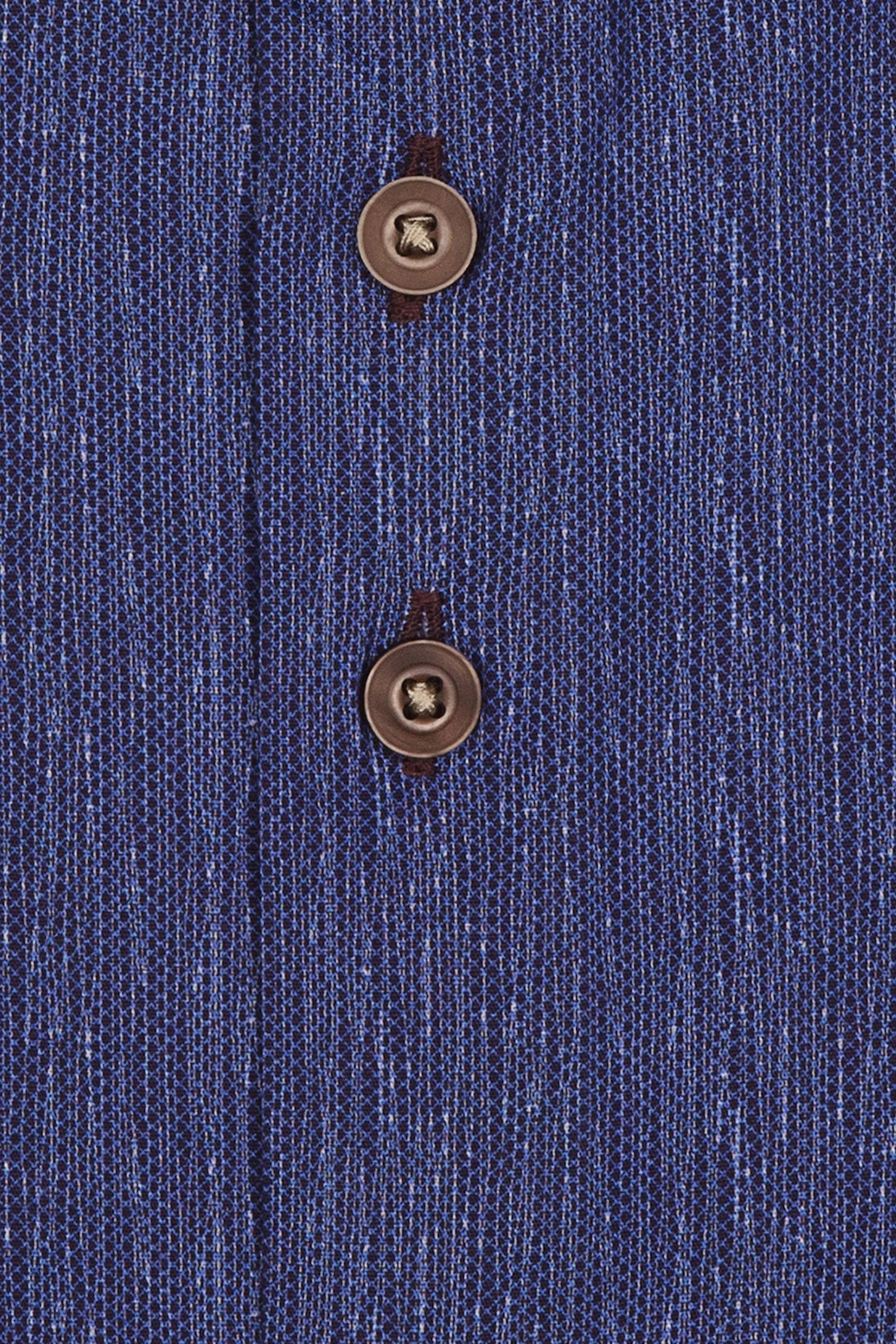 R2 Cut Away Collar Long Sleeved Shirt Mid Blue - Image 3