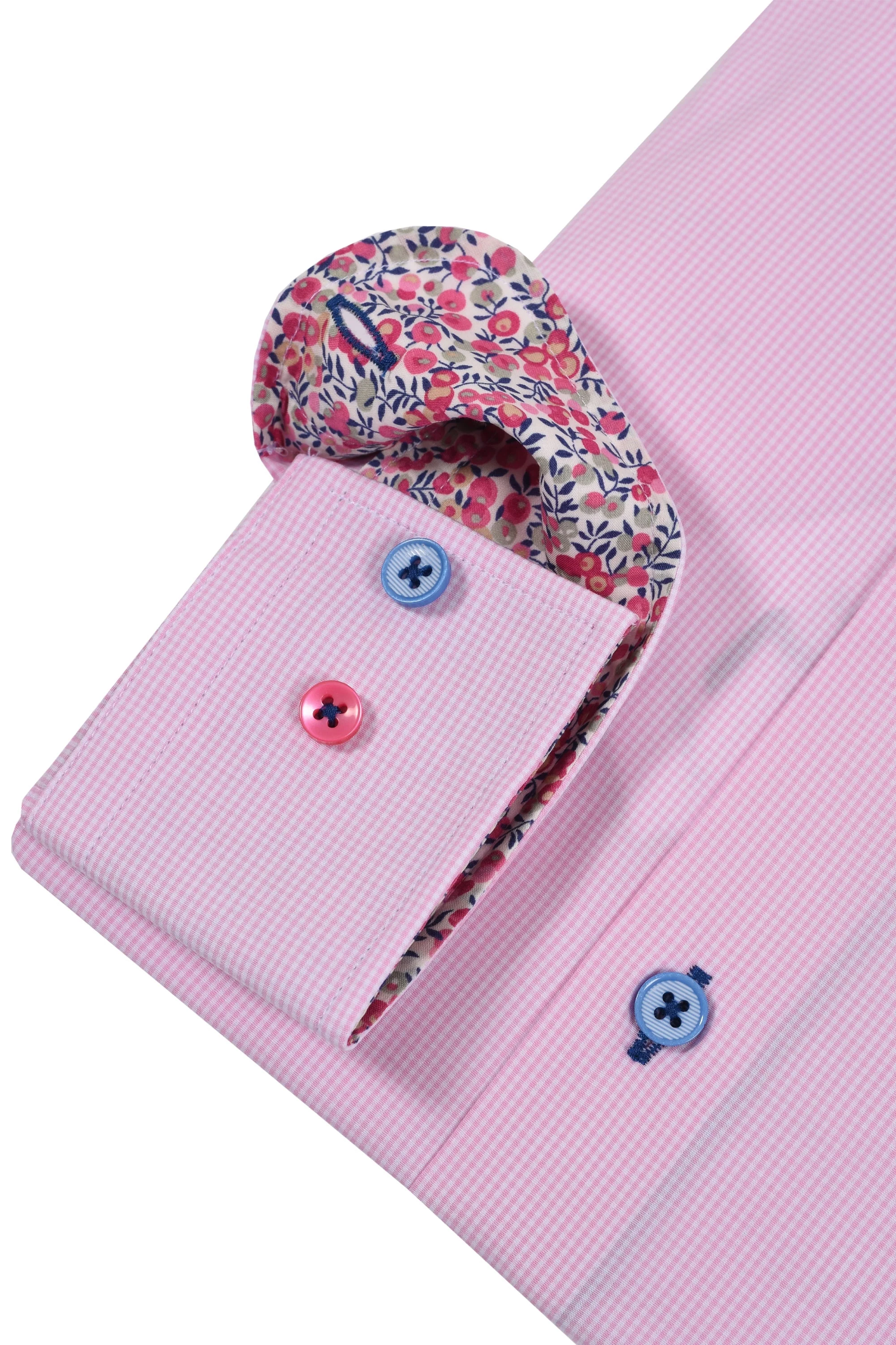 R2 Cut Away Collar Long Sleeved Shirt Pink - Image 3