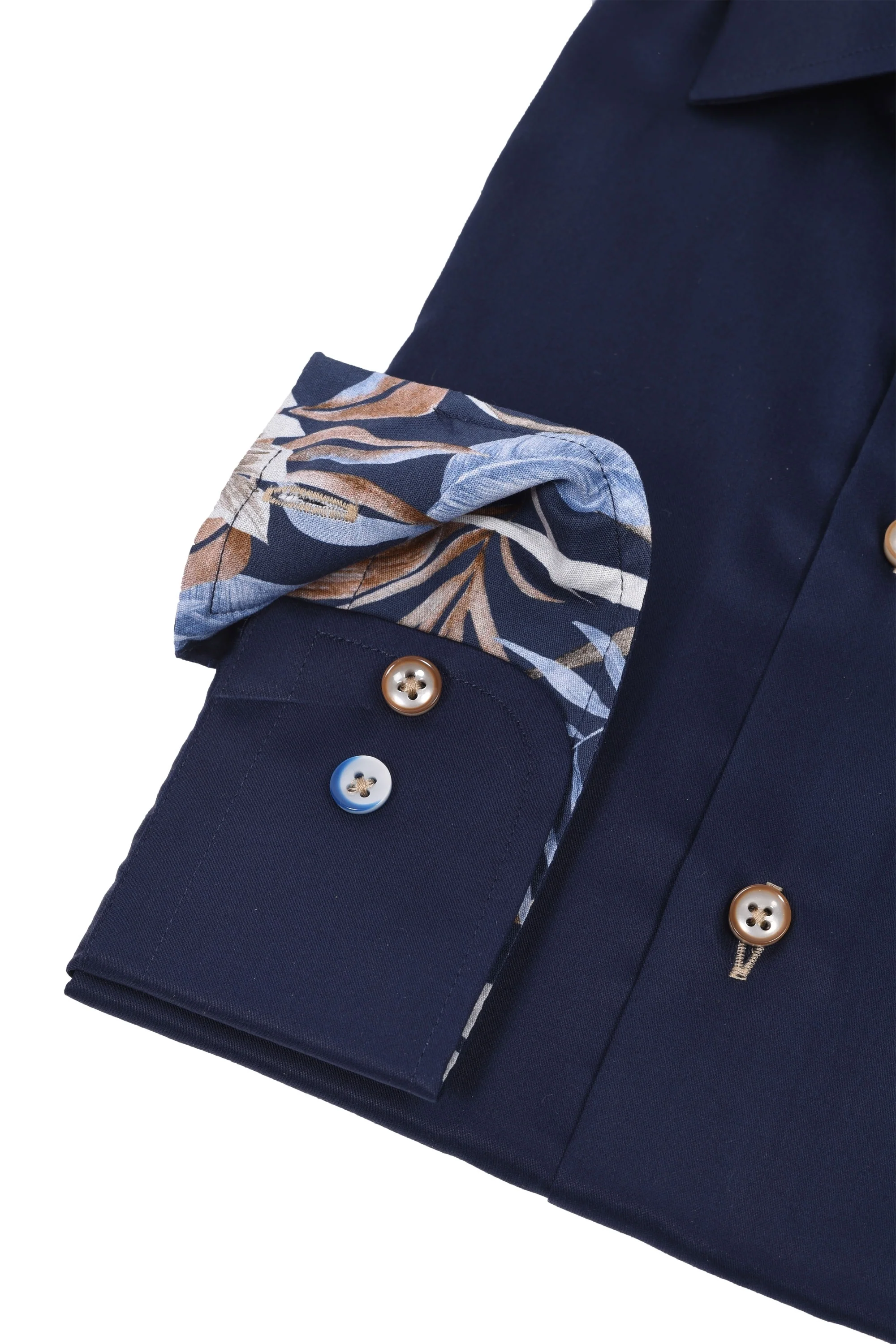R2 Cut Away Long Sleeved Shirt Navy - Image 3