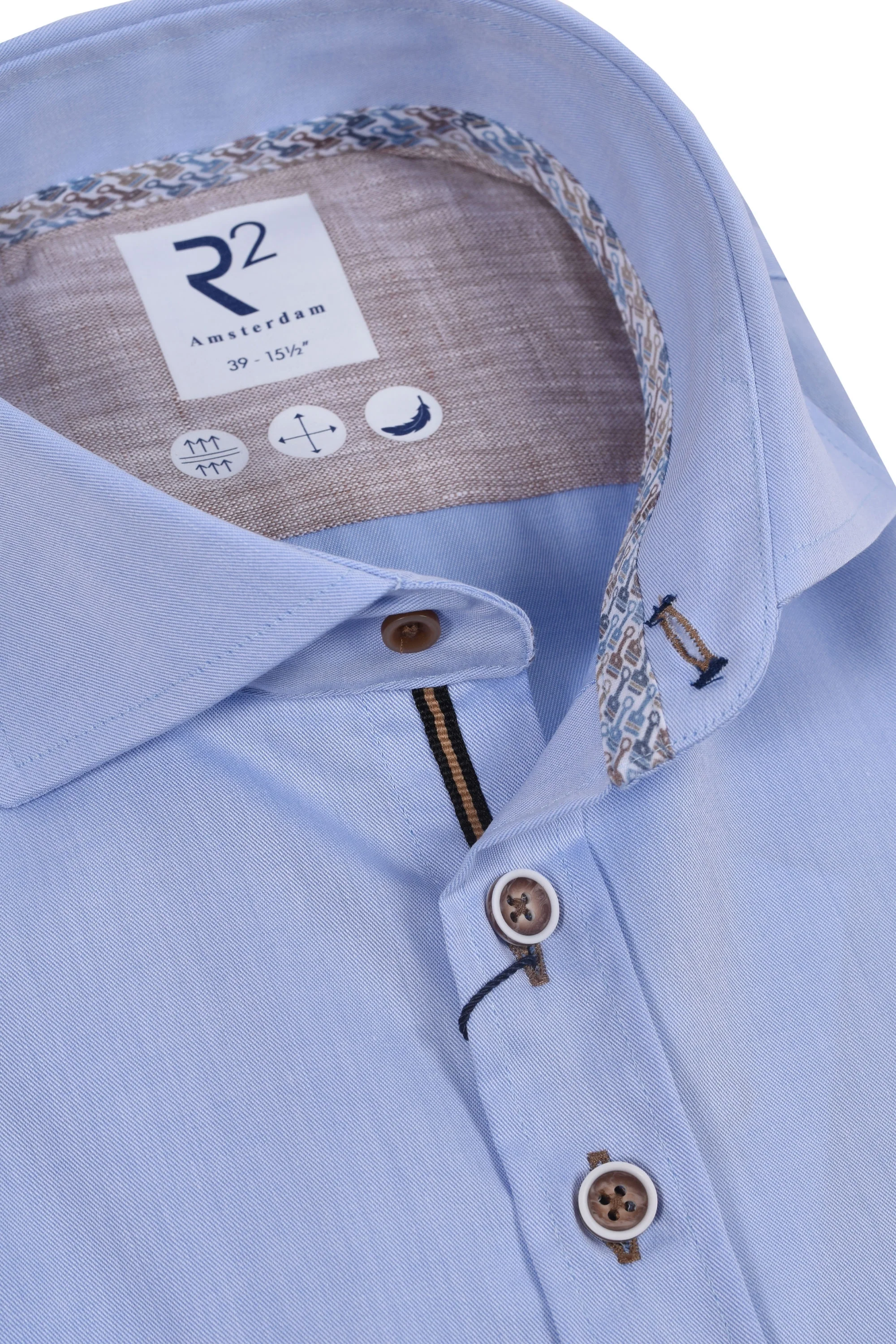 R2 Cut Away Short Sleeve Shirt Light Blue - Image 2