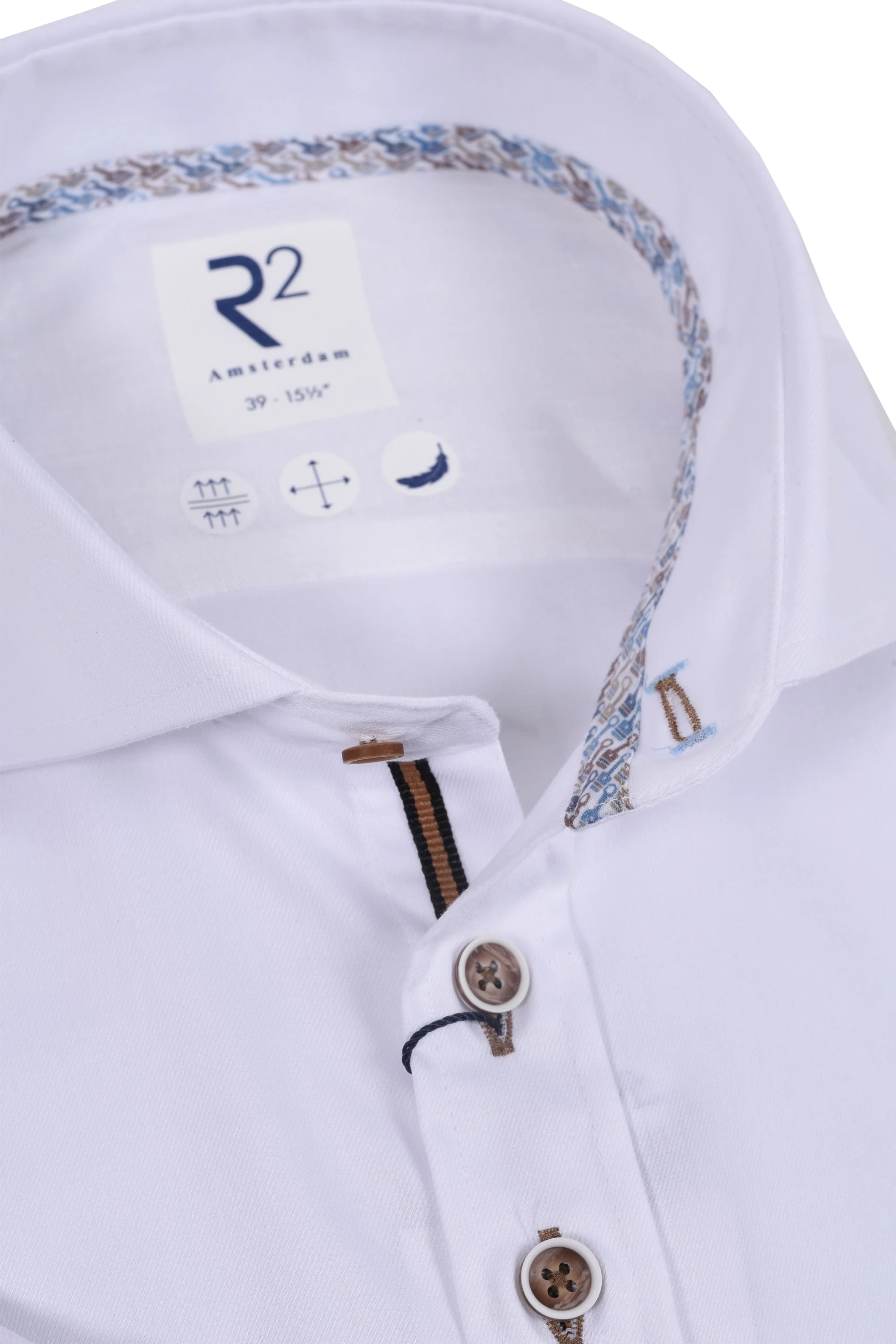 R2 Cut Away Short Sleeve Shirt White - Image 2