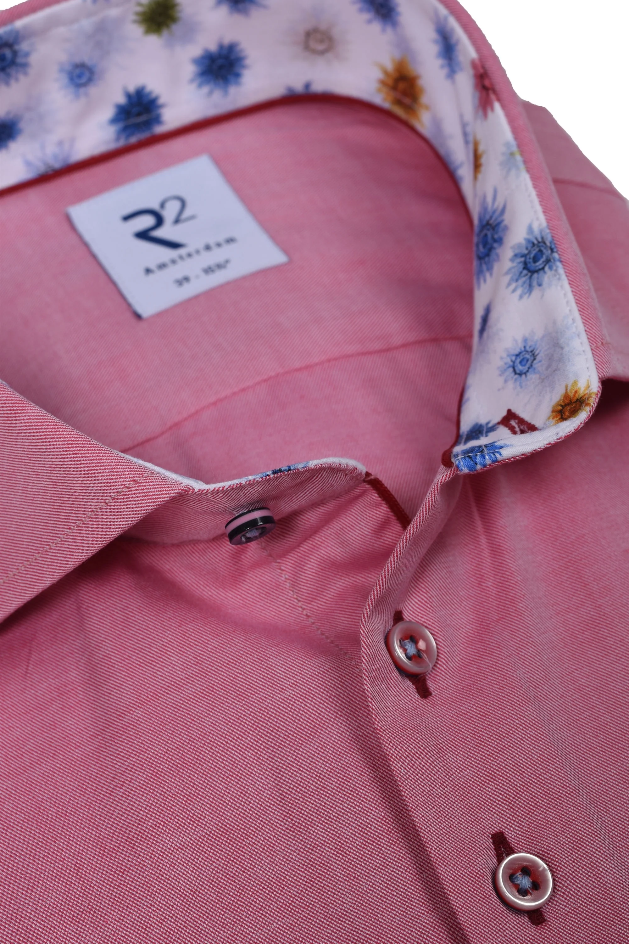 R2 Cutaway Collar Shirt Salmon - Image 2