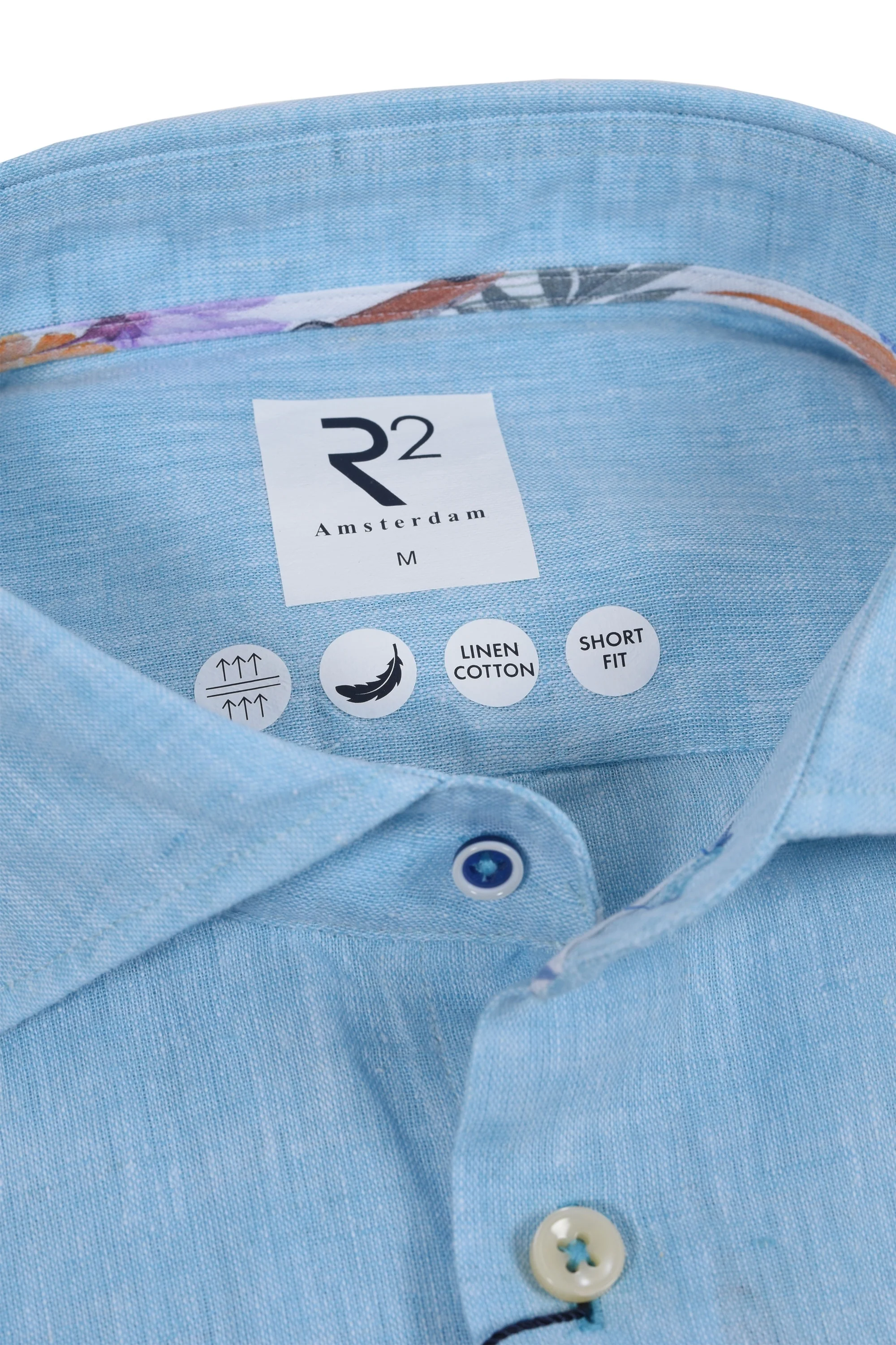 R2 Linen Shirt Aqua - Image 2