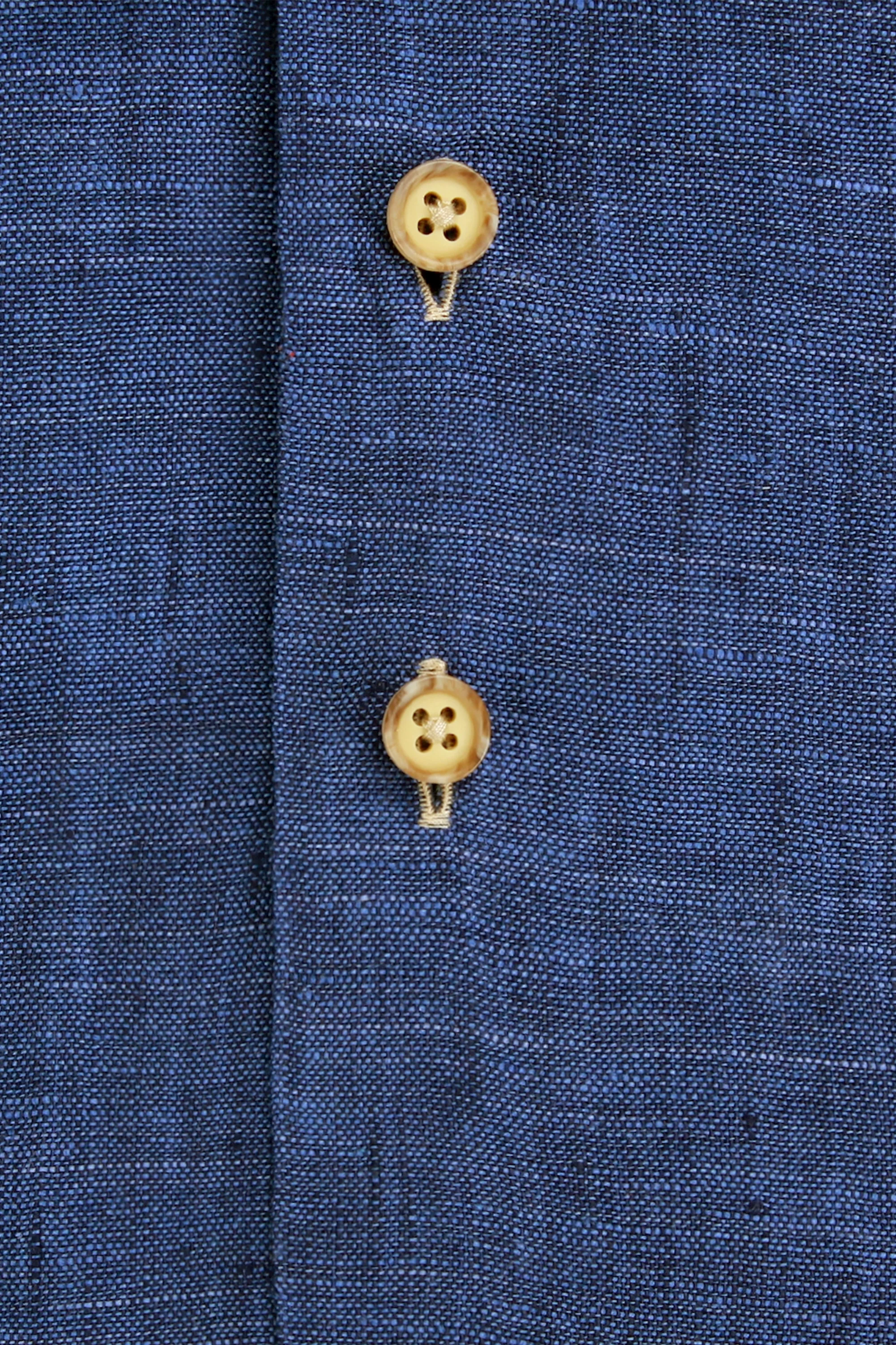 R2 Long Sleeved Linen Shirt Cobalt - Image 3