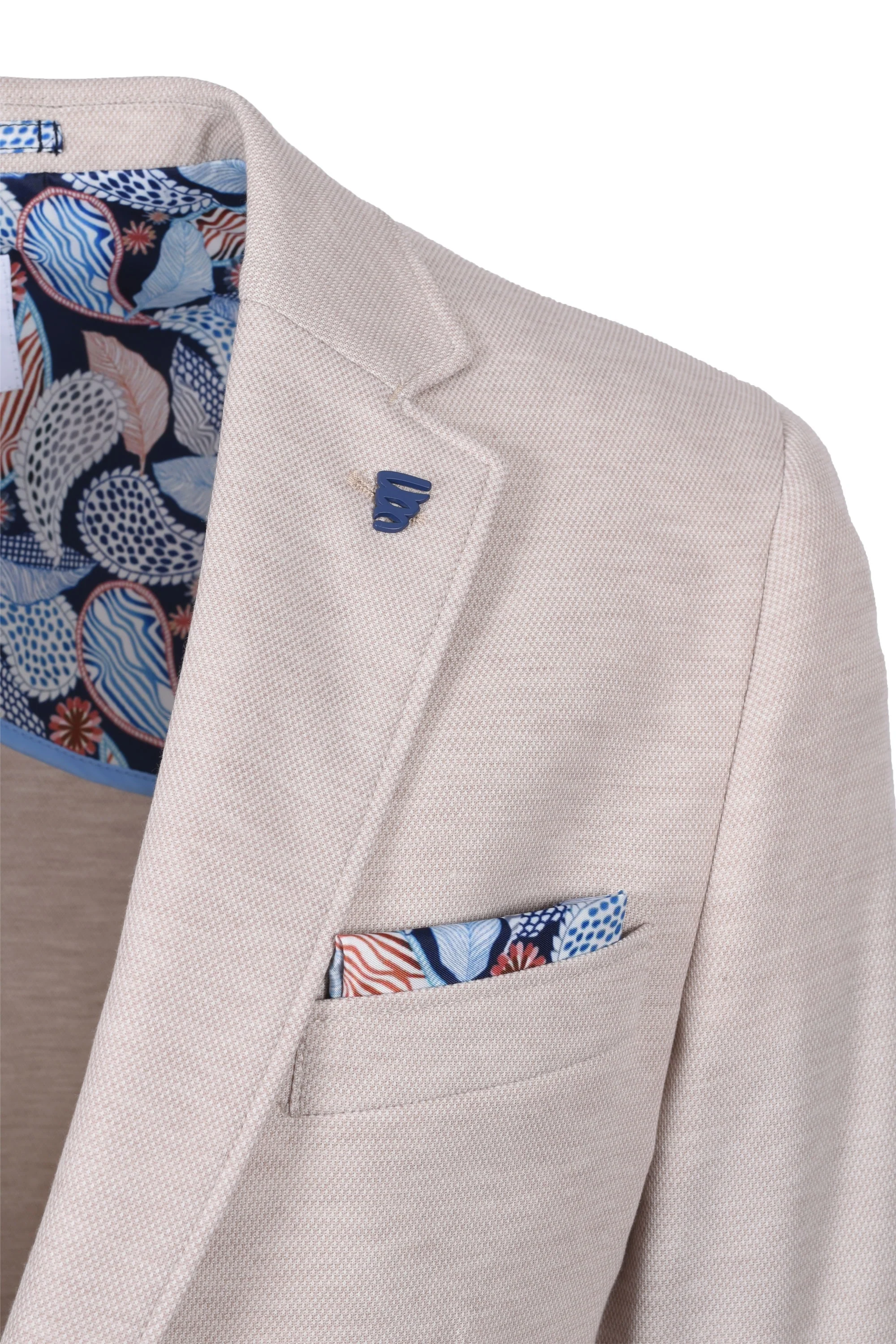 R2 Notch Lapel Jacket Beige - Image 2