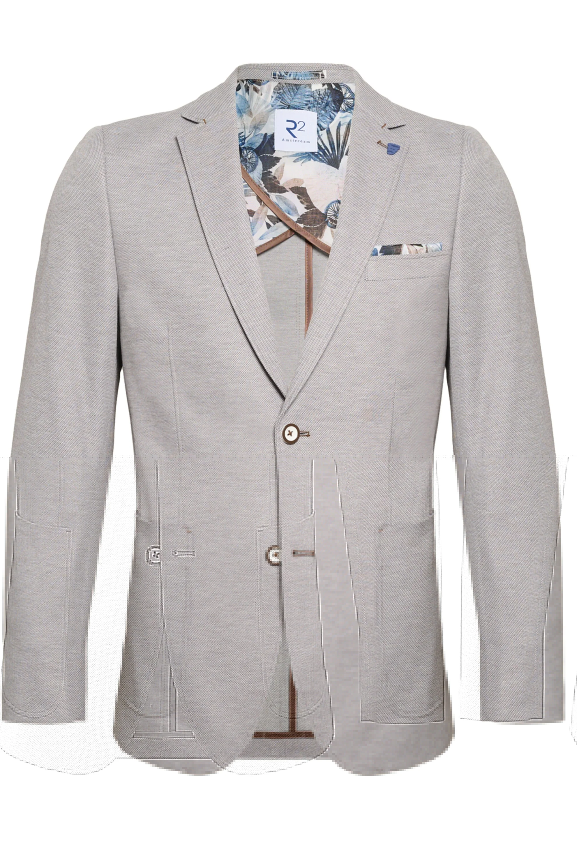 R2 Notch Lapel Jacket Grey