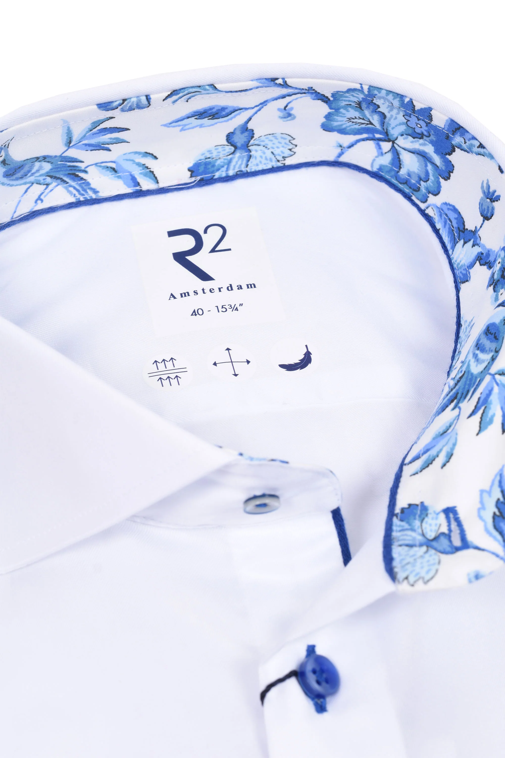 R2 Cut Away Collar Long Sleeved Shirt White - Image 2