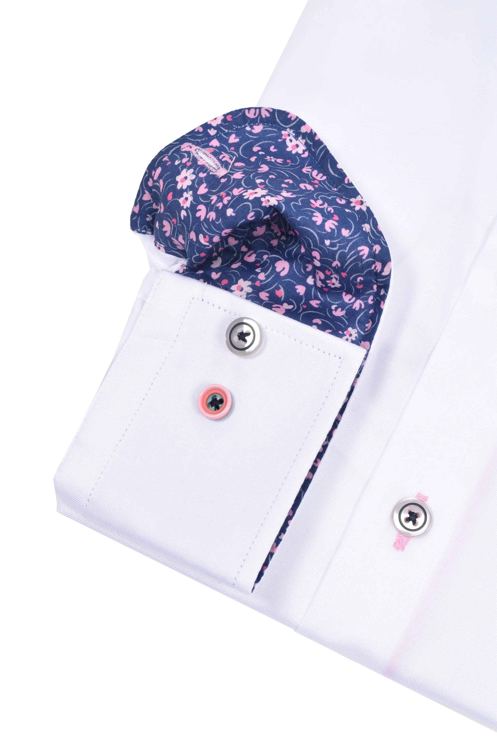 R2 Cut Away Collar Long Sleeved Shirt White - Image 3