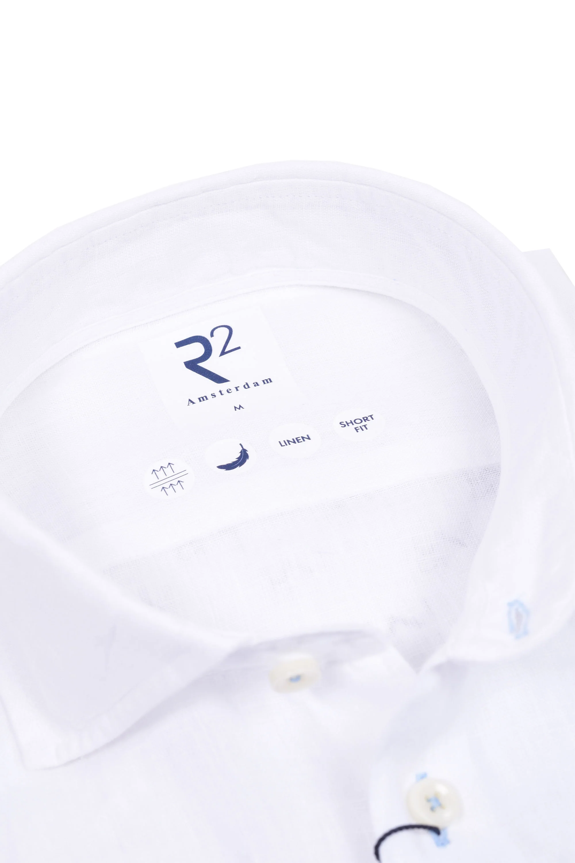 R2 Long Sleeve Linen Shirt White - Image 2