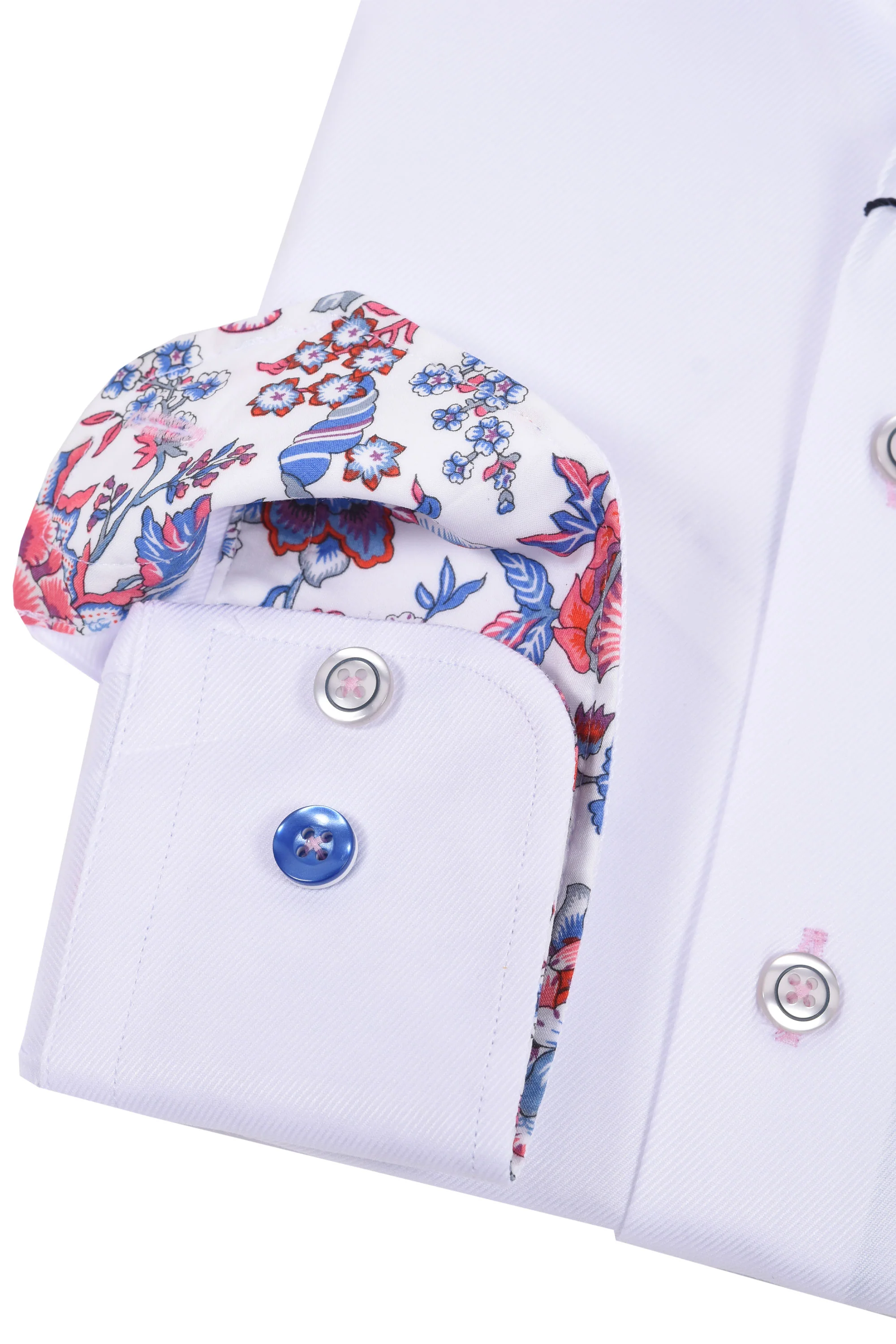 R2 LONG SLEEVED CUT AWAY COLLAR SHIRT WHITE - Image 3