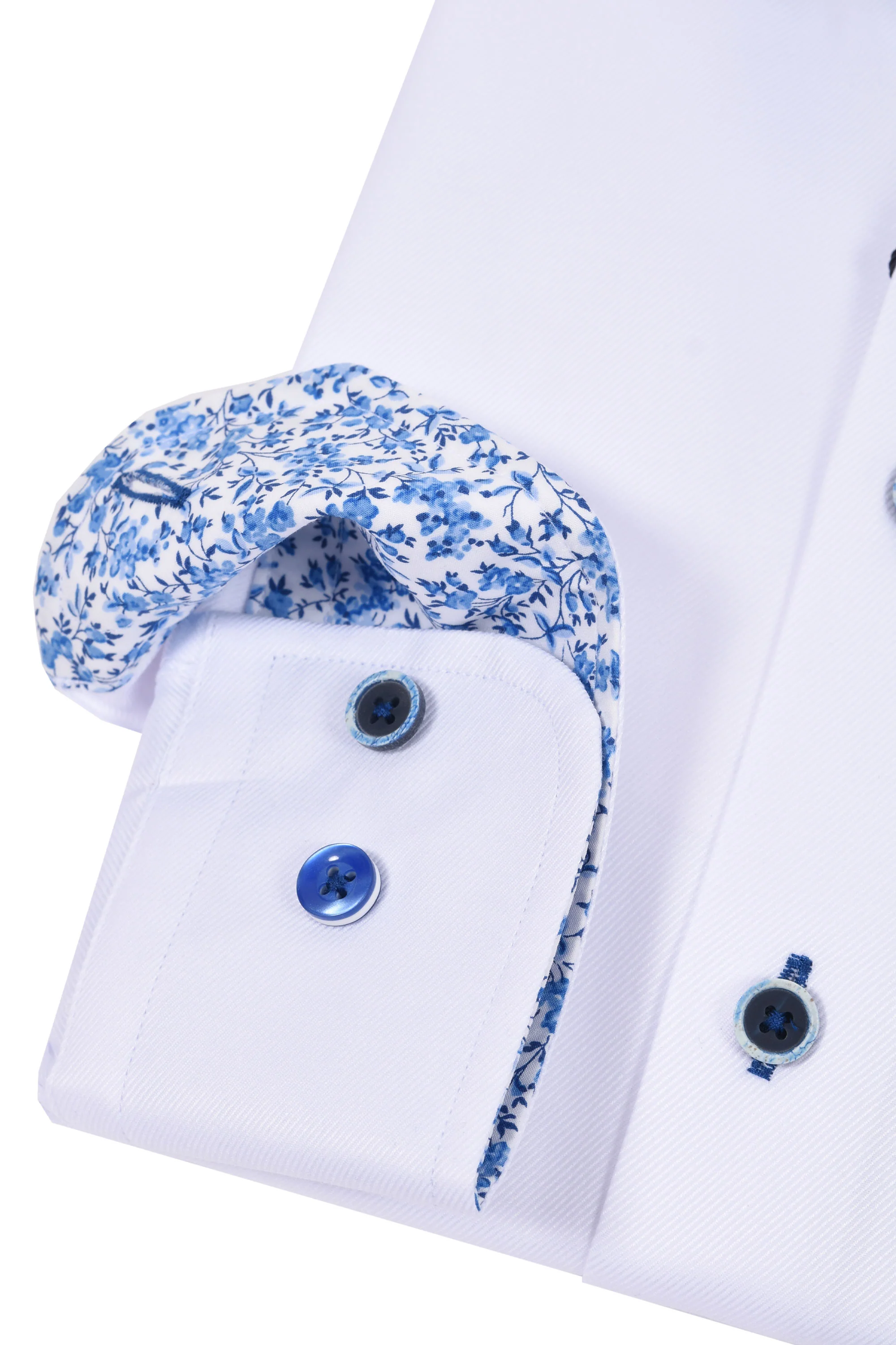 R2 LONG SLEEVED CUT AWAY COLLAR SHIRT WHITE - Image 3