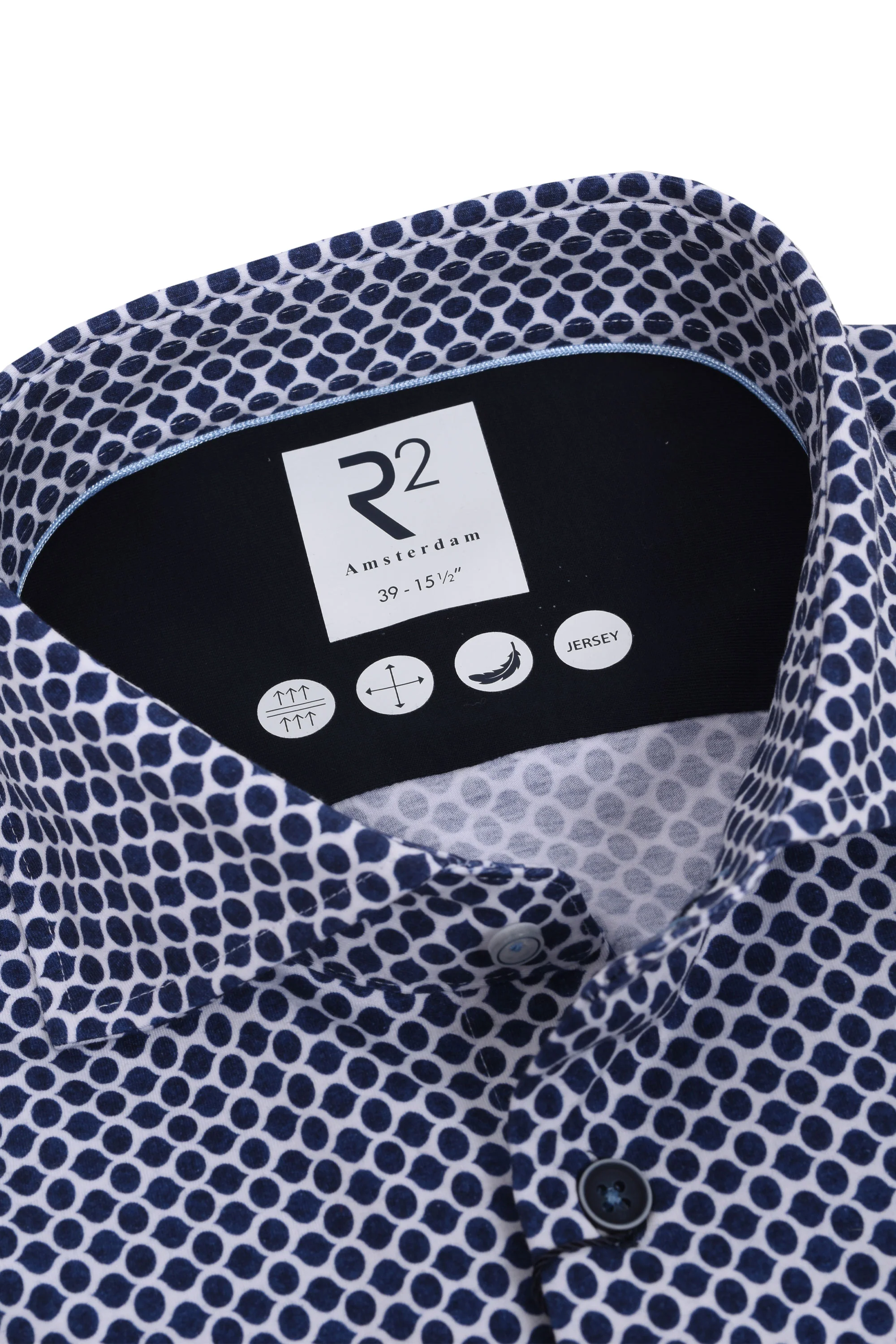 R2 Long Sleeved Jersey Shirt Navy Spot - Image 2