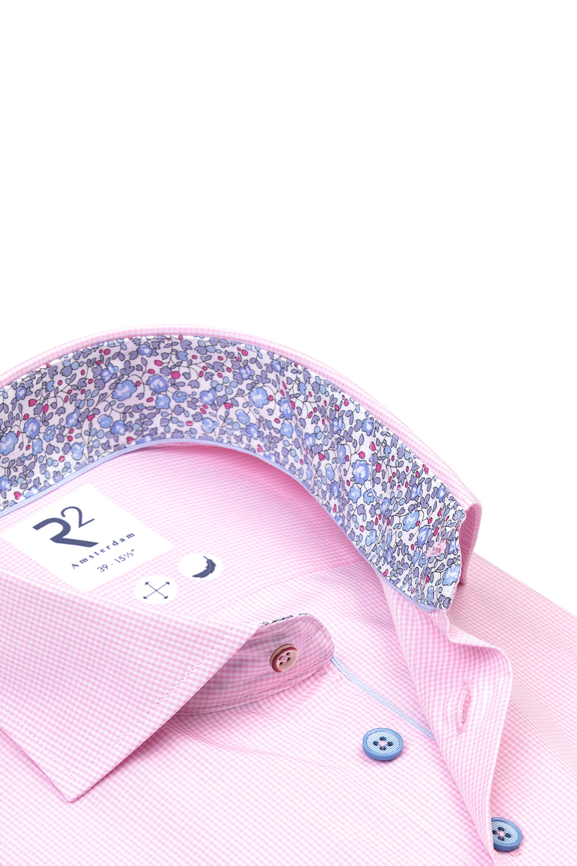 R2 LONG SLEEVED SHIRT PINK CHECK - Image 2