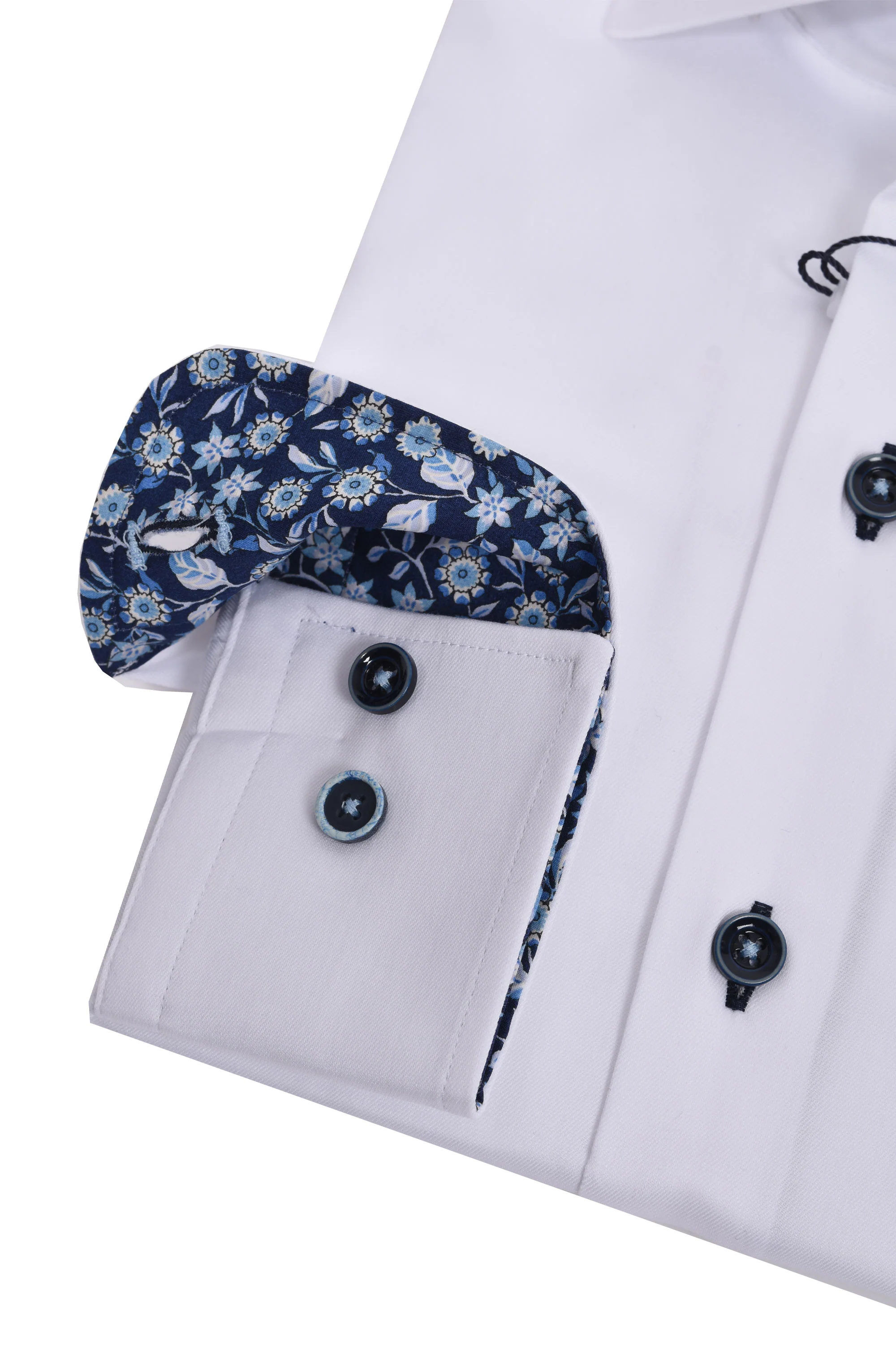 R2 Long Sleeved Cut Away Collar Shirt White - Image 3