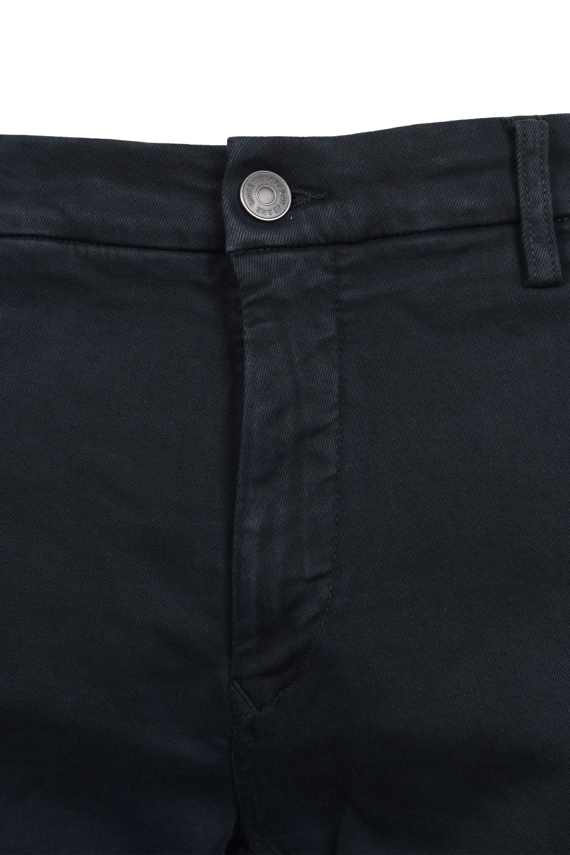 Replay Benni Cotton Trouser Petrol Blue - Image 3