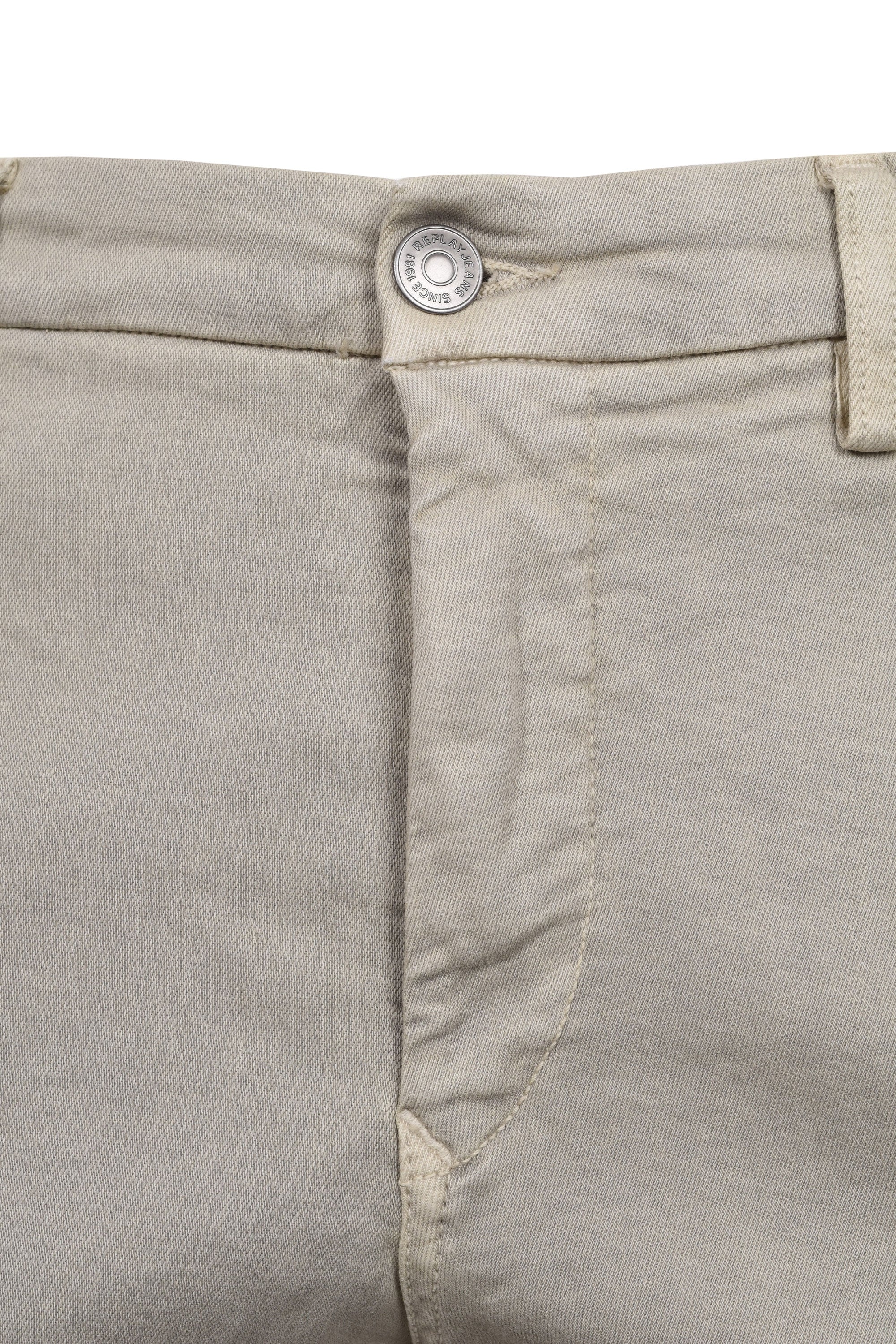 Replay Cotton Trouser Stone - Image 3