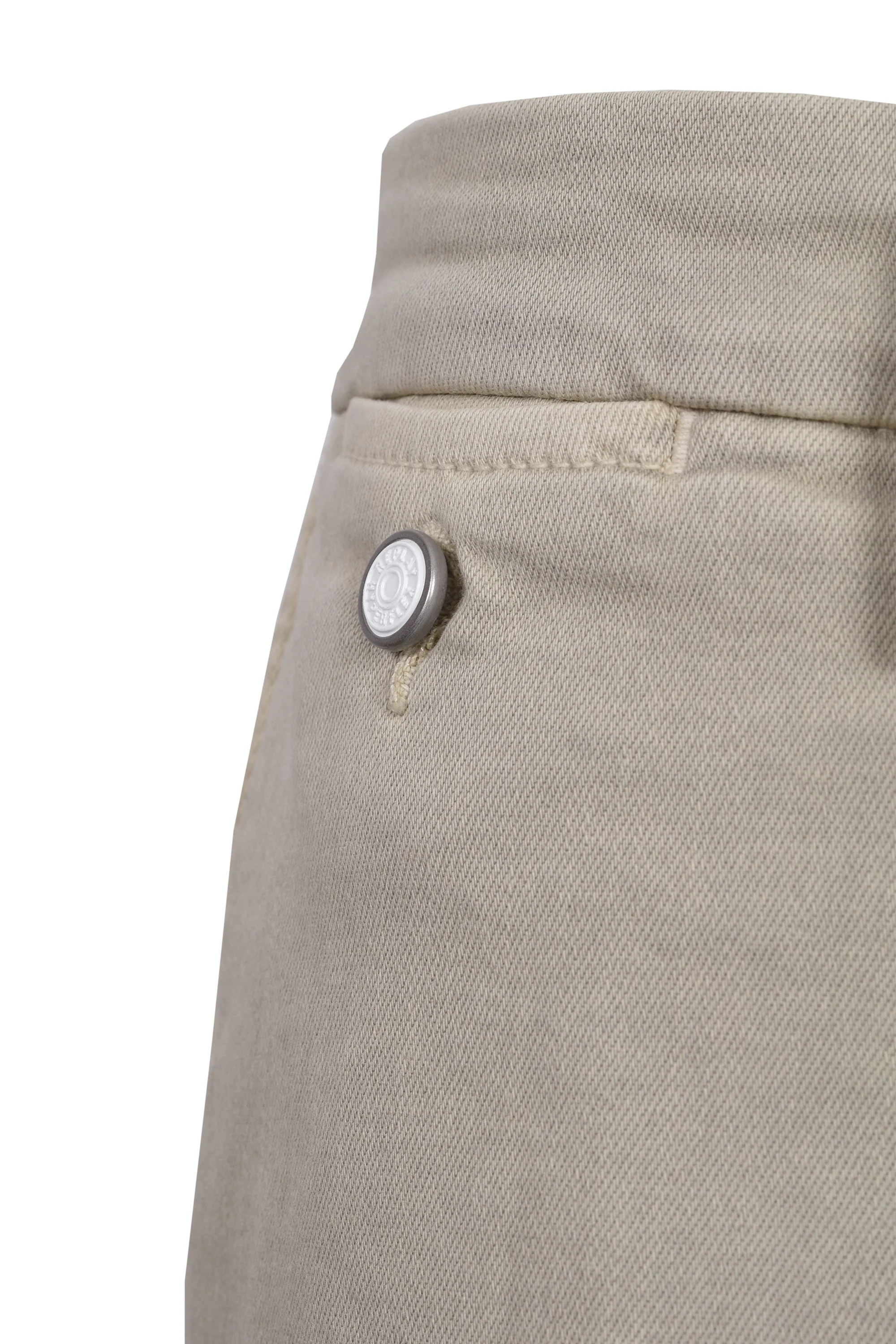 Replay Cotton Trouser Stone - Image 4