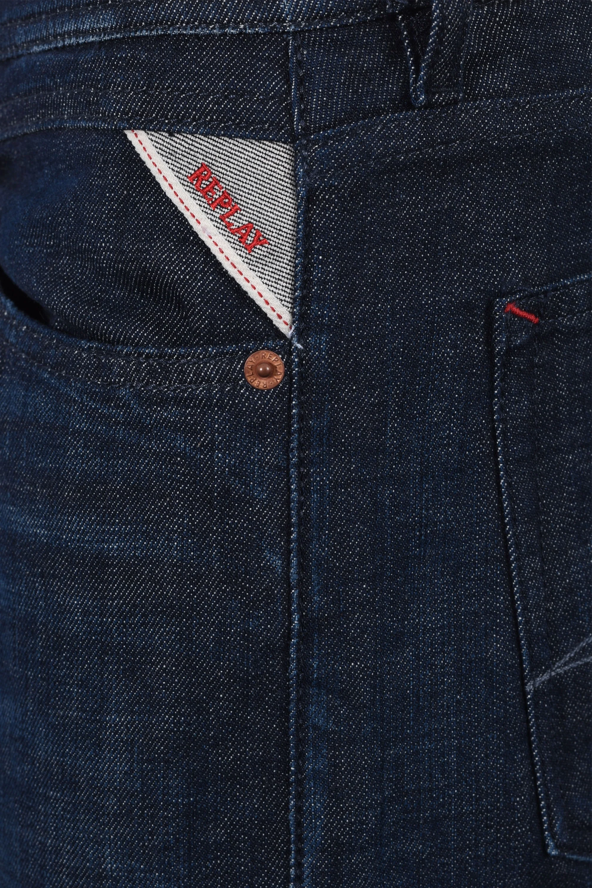 Replay Grover Straight Leg Jeans Dark Denim - Image 5