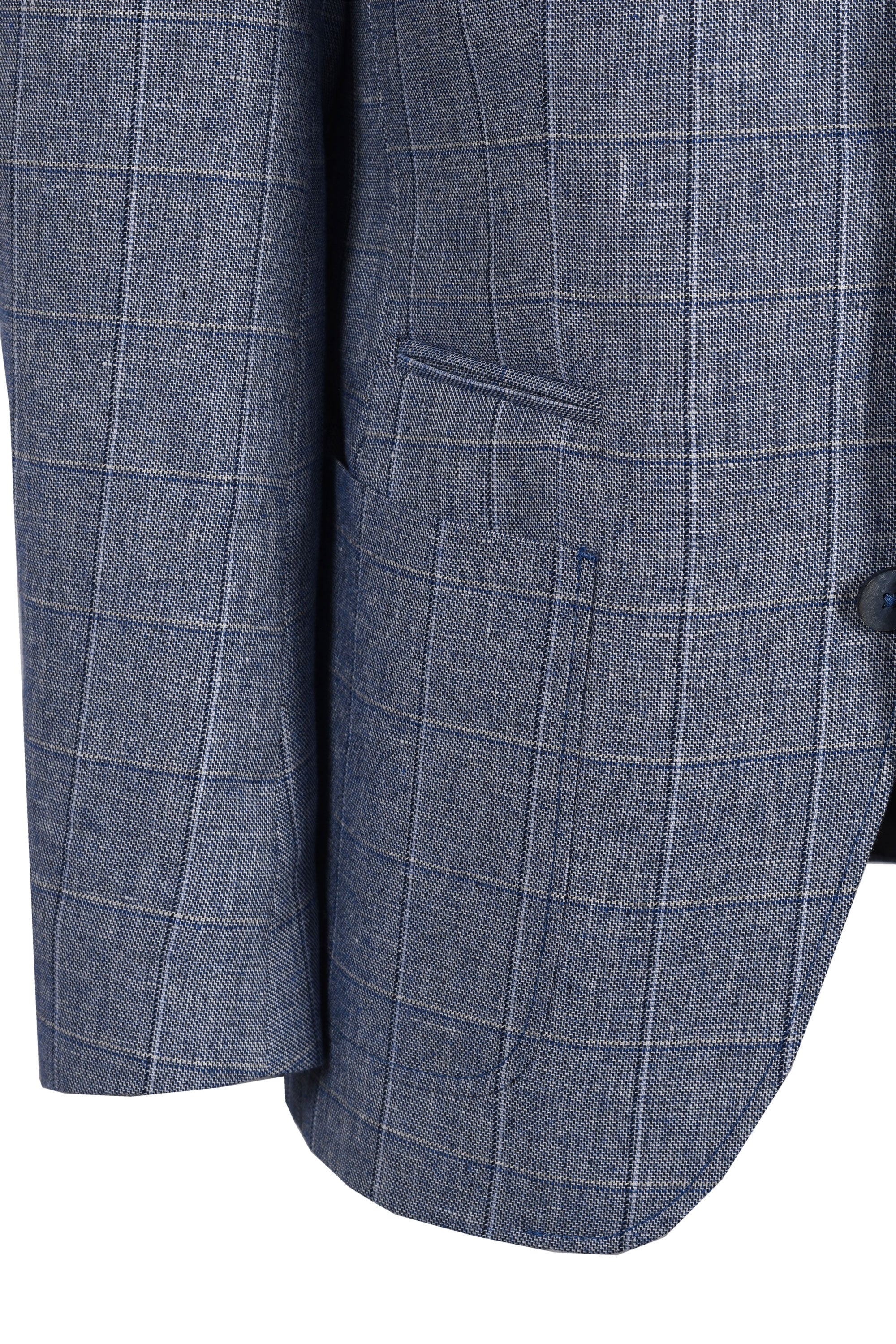 Roy Robson Jacket Blue Check - Image 4