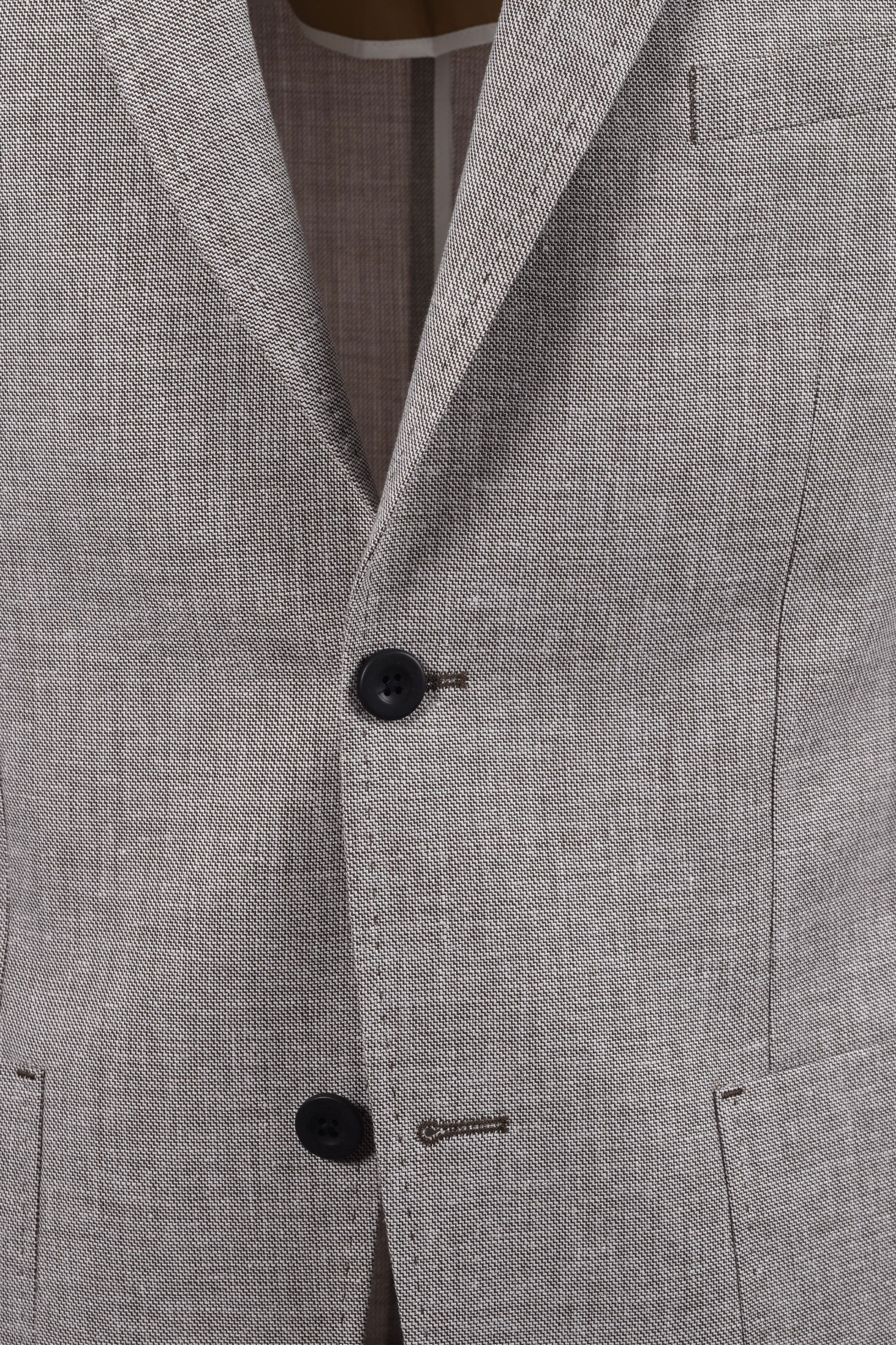 ROY ROBSON LINEN JACKET BEIGE - Image 3