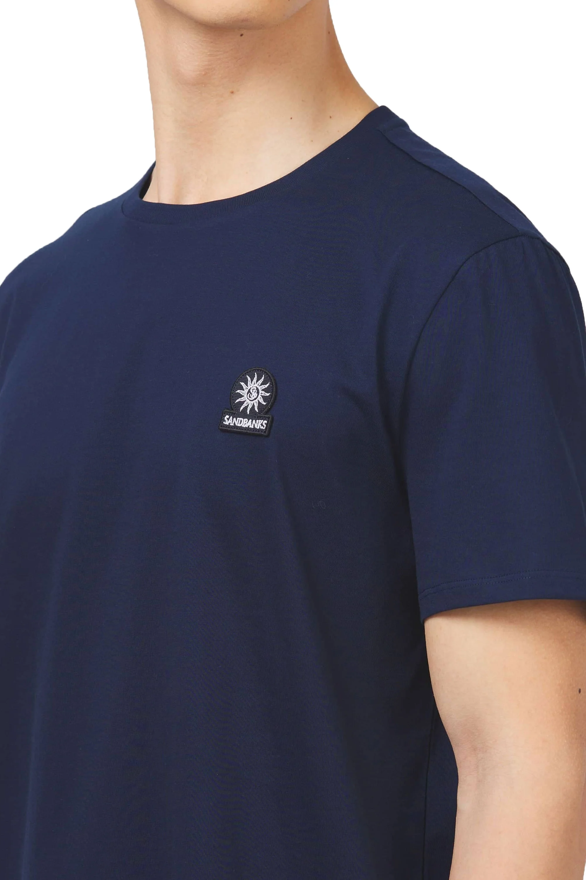 Sandbanks Badge Logo T-shirt Navy - Image 2