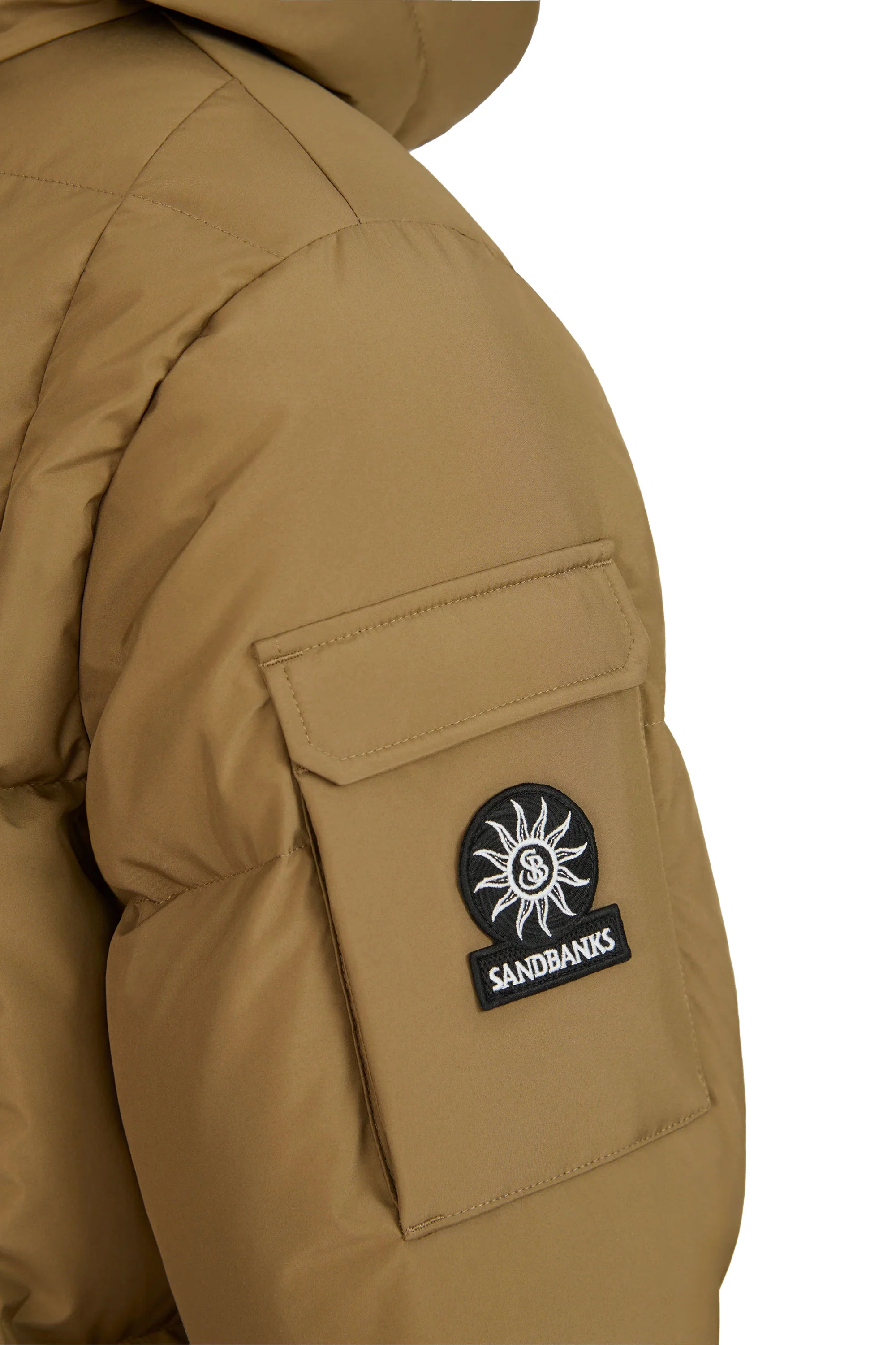 SANDBANKS ALPHA PUFFER JACKET LIGHT BROWN - Image 5