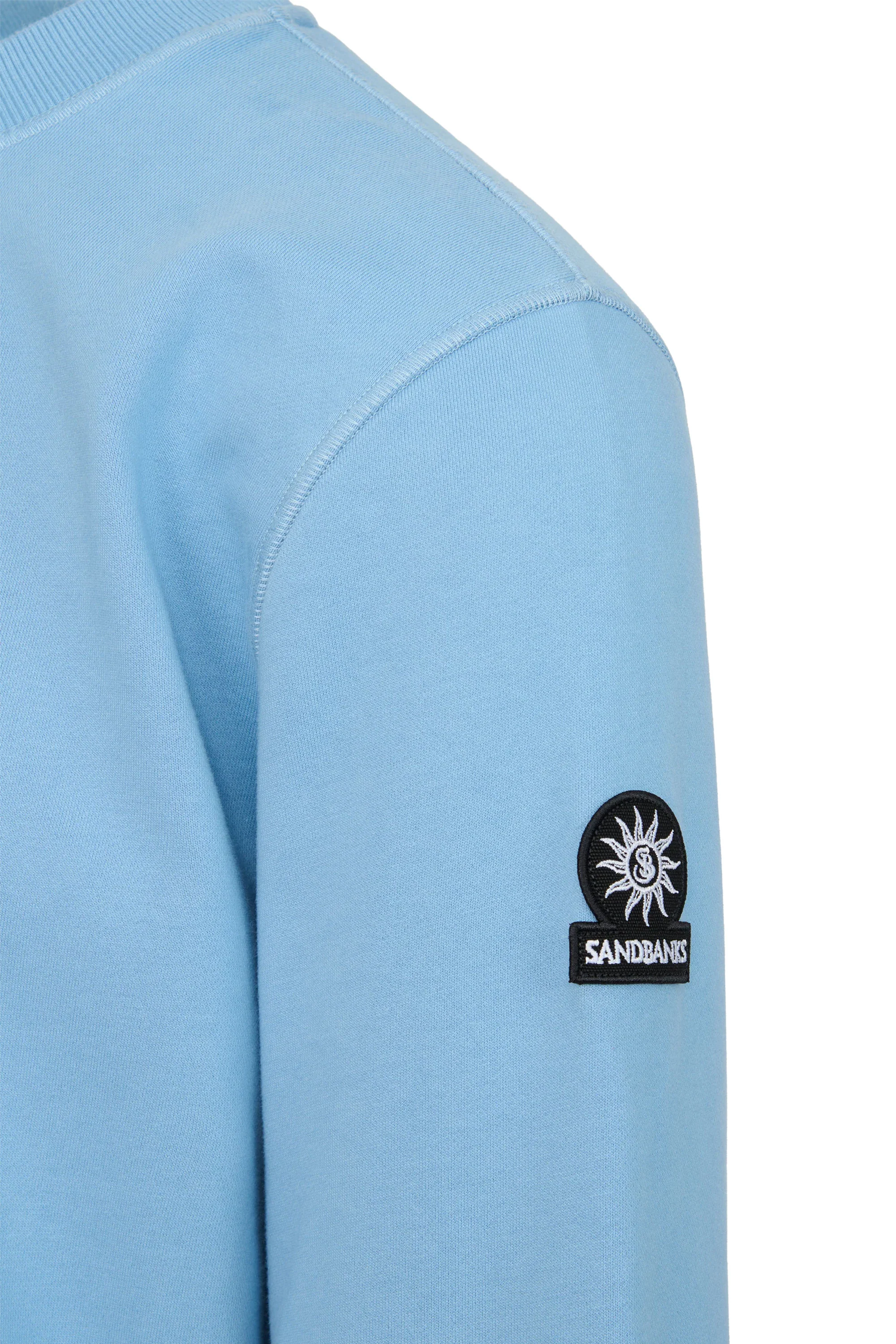 SANDBANKS BADGE LOGO SWEATSHIRT DUSTY BLUE - Image 2