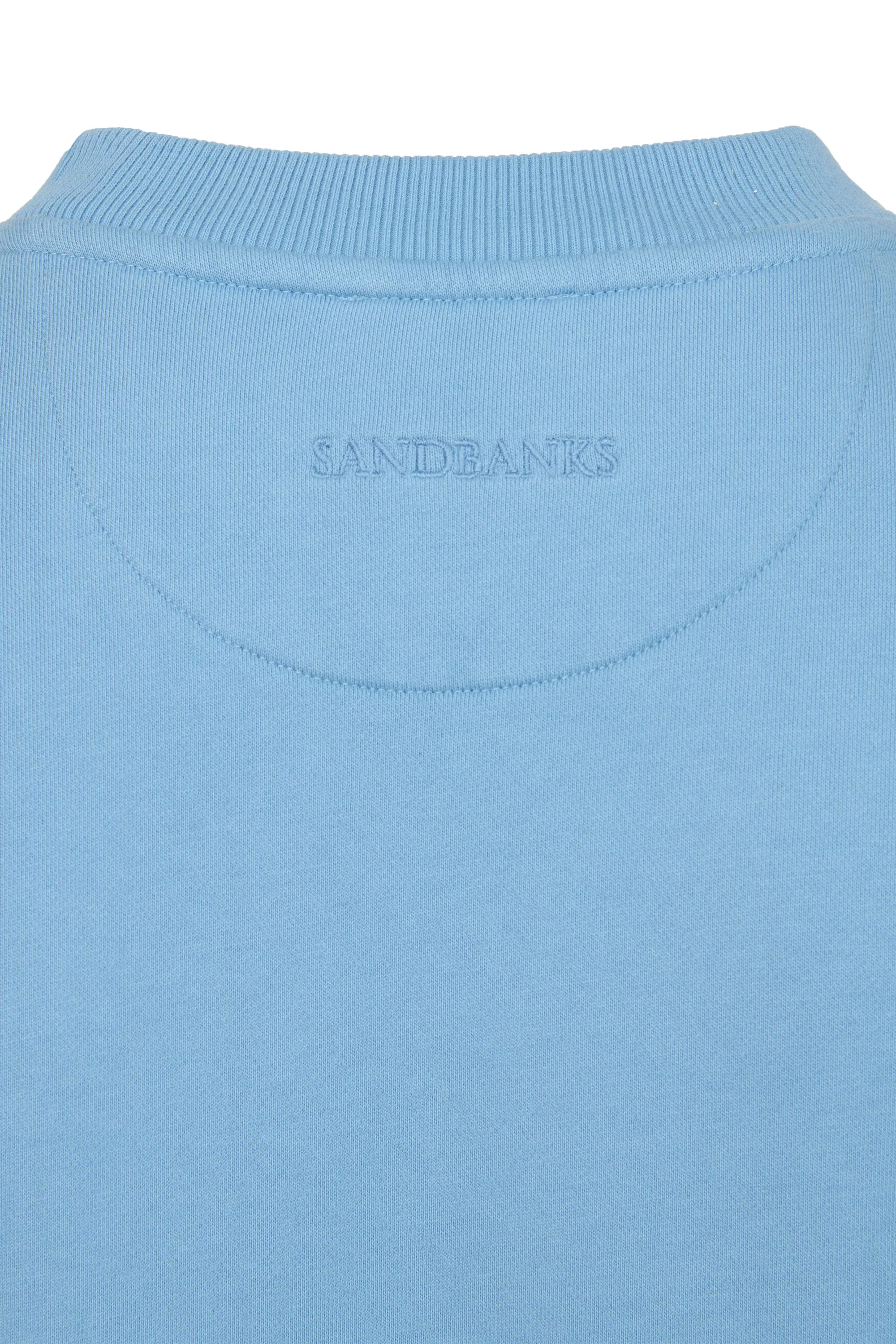 SANDBANKS BADGE LOGO SWEATSHIRT DUSTY BLUE - Image 3