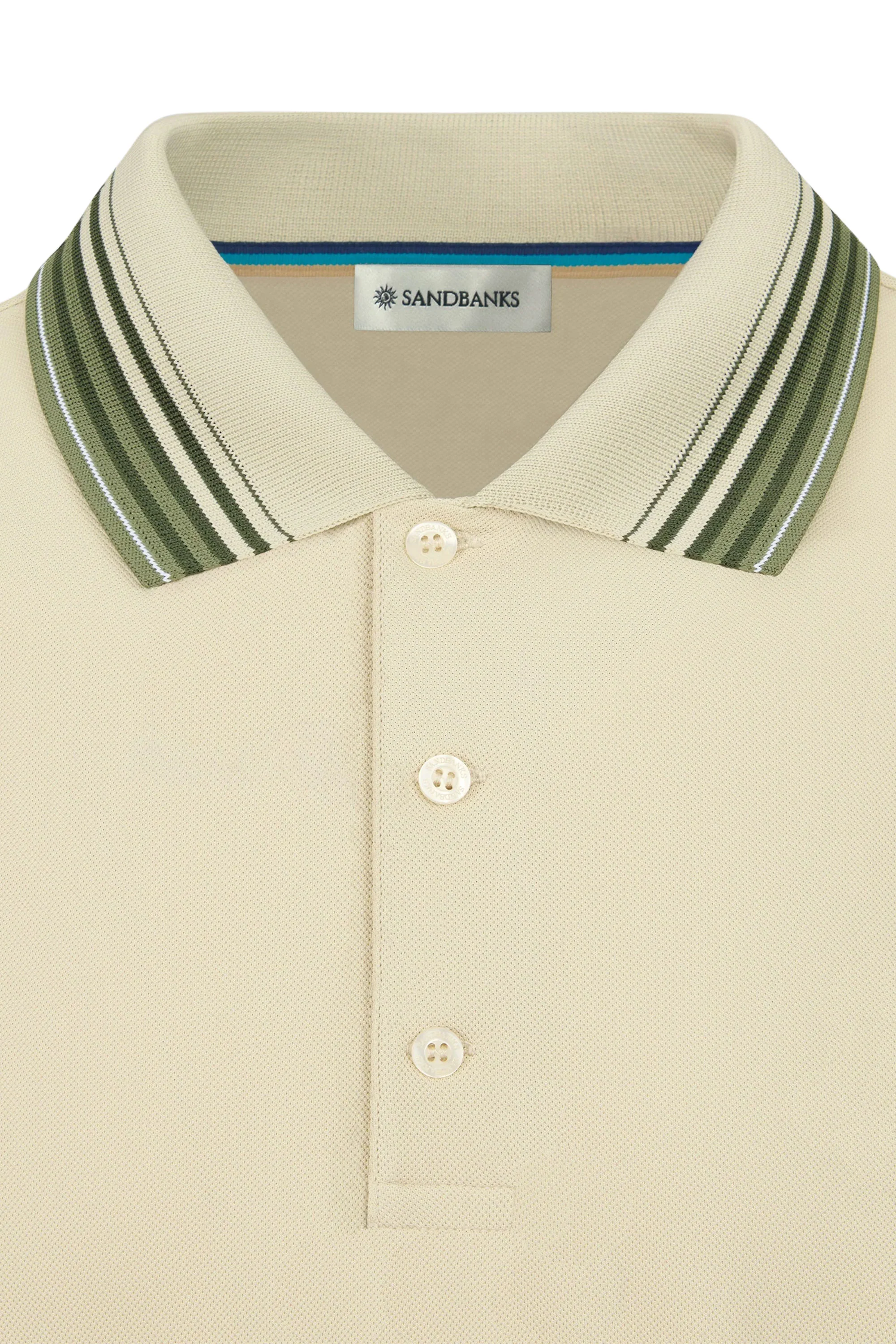 SANDBANKS GRADIENT RIB POLO STONE - Image 6