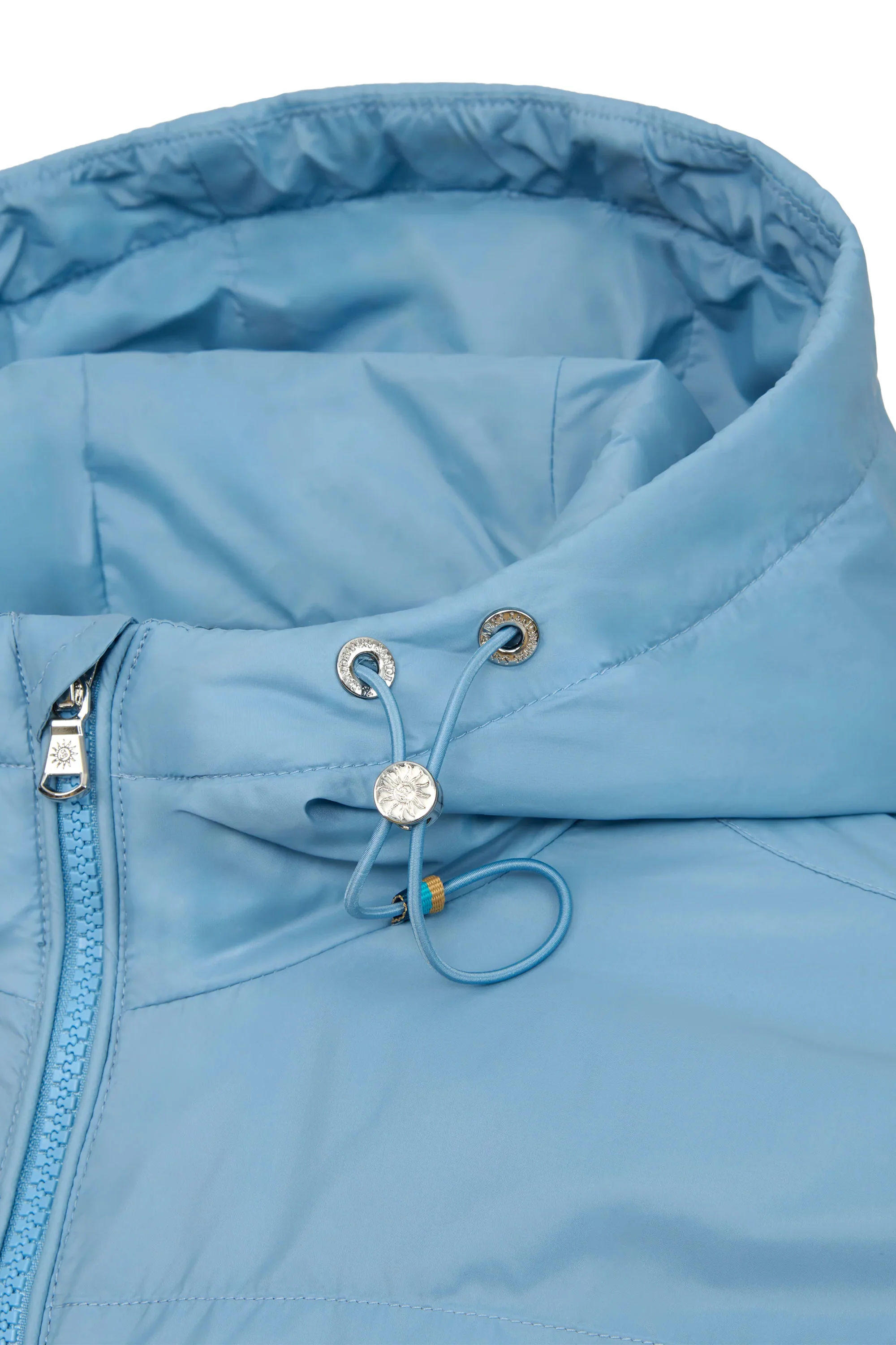 SANDBANKS HOODED NYLON WINDCHEATER DUSTY BLUE - Image 4