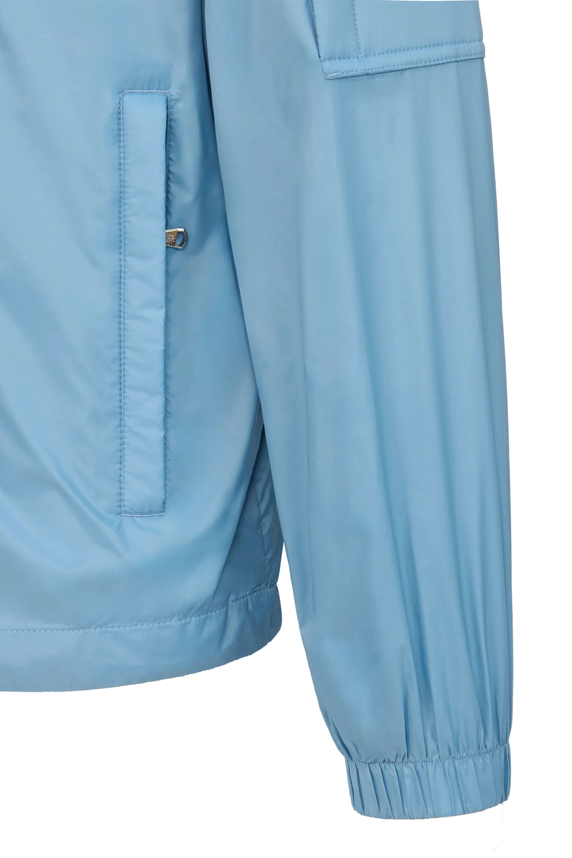 SANDBANKS HOODED NYLON WINDCHEATER DUSTY BLUE - Image 5