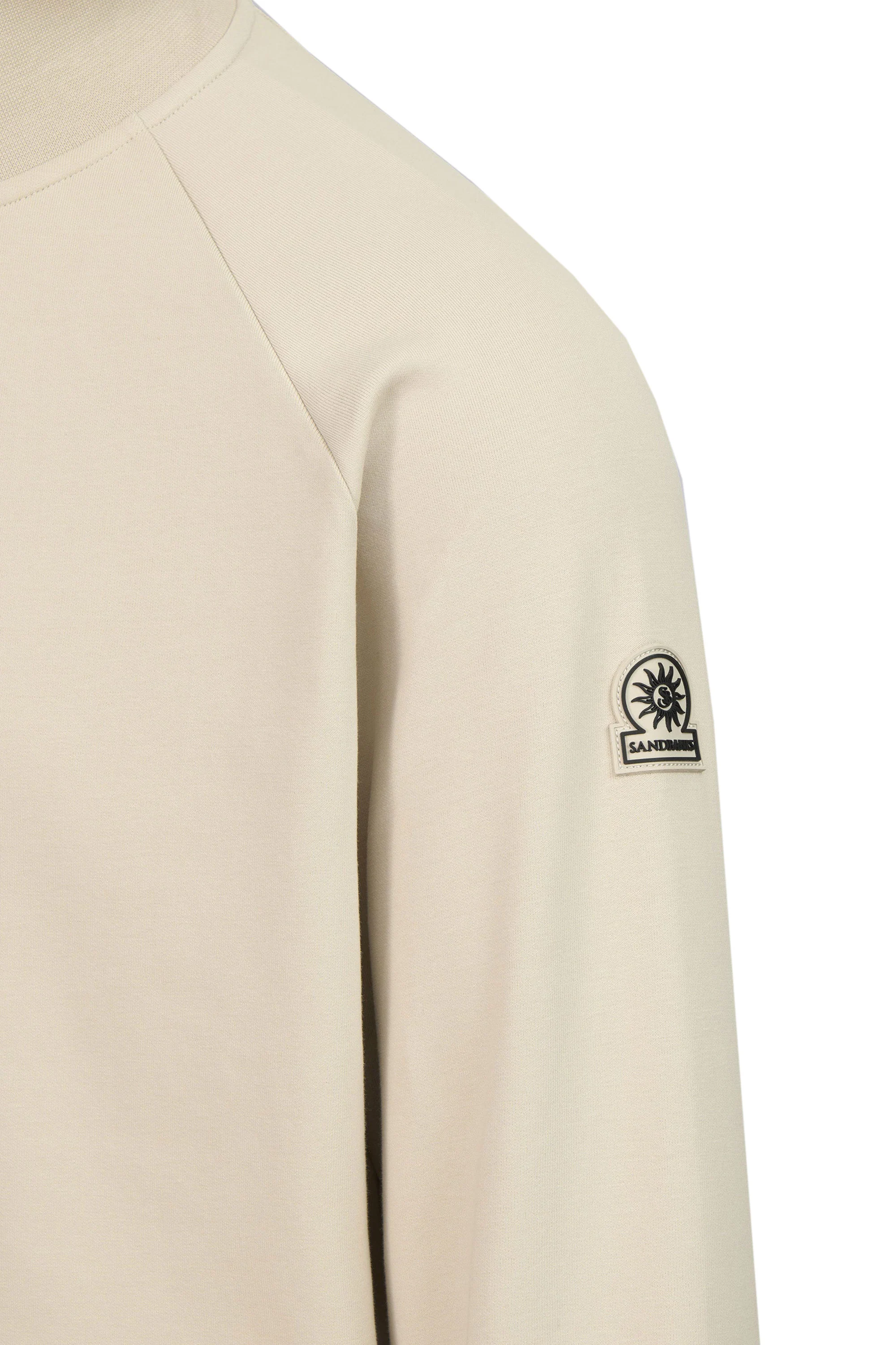 Sandbanks Interlock Quarter Zip Stone - Image 2