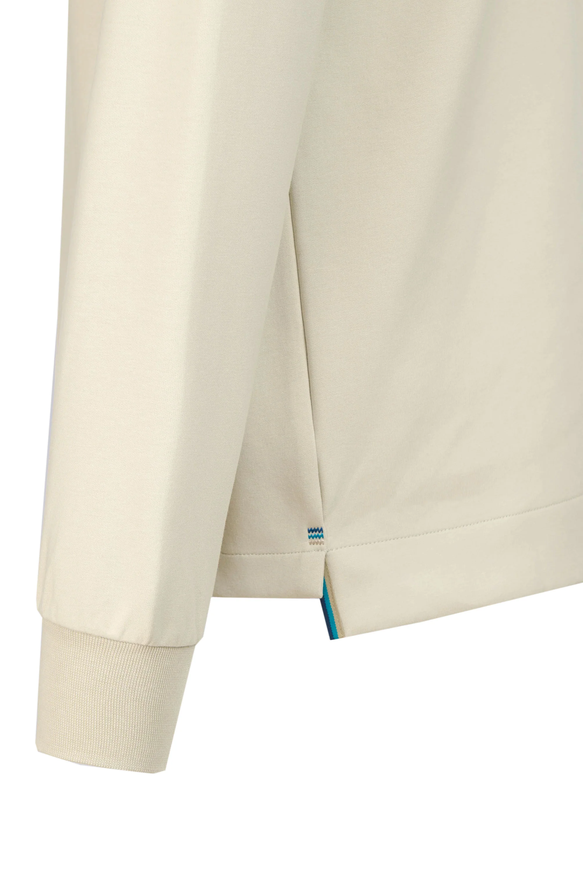 Sandbanks Interlock Quarter Zip Stone - Image 3