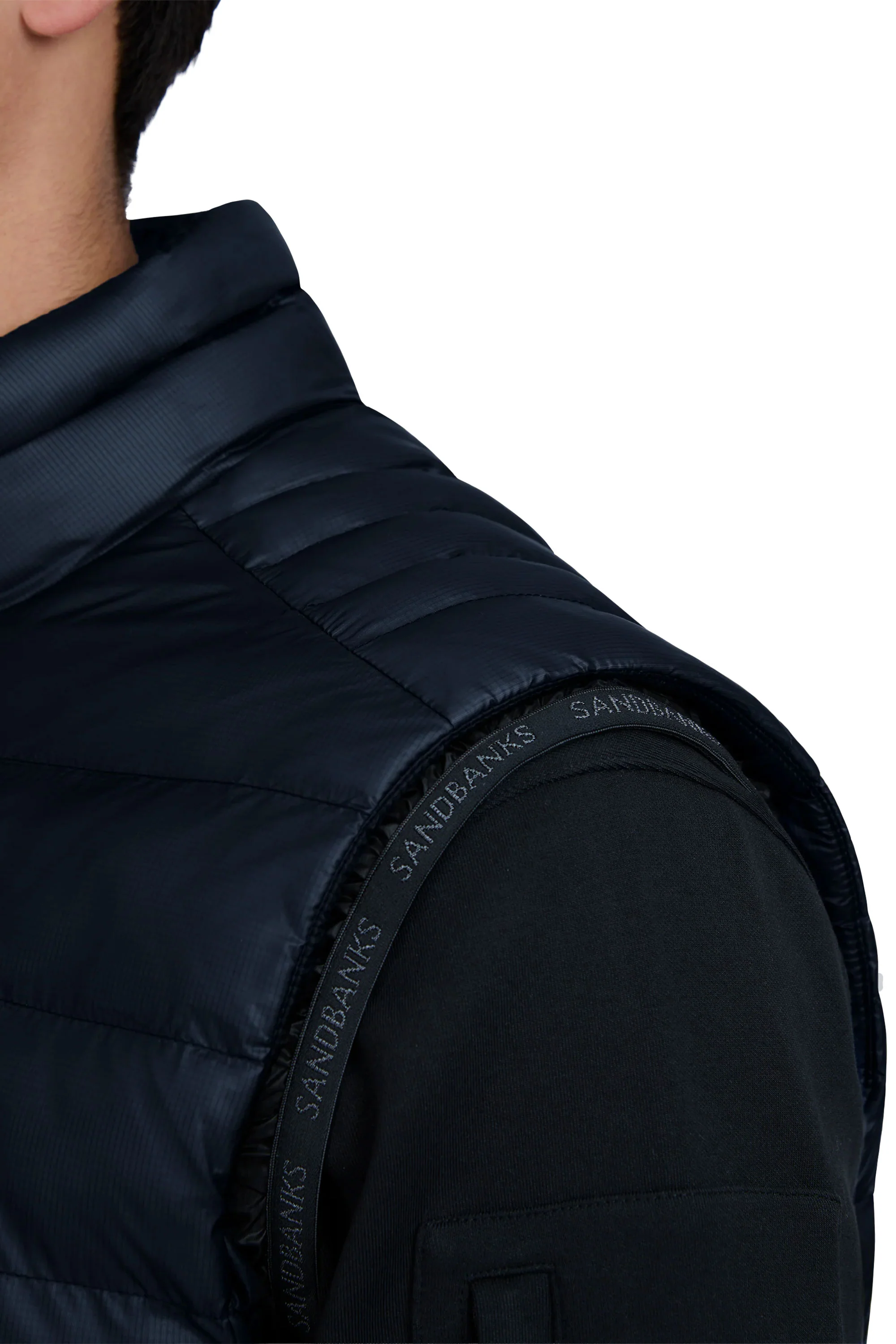 SANDBANKS RIPSTOP MICRO PUFFER GILET NAVY - Image 3