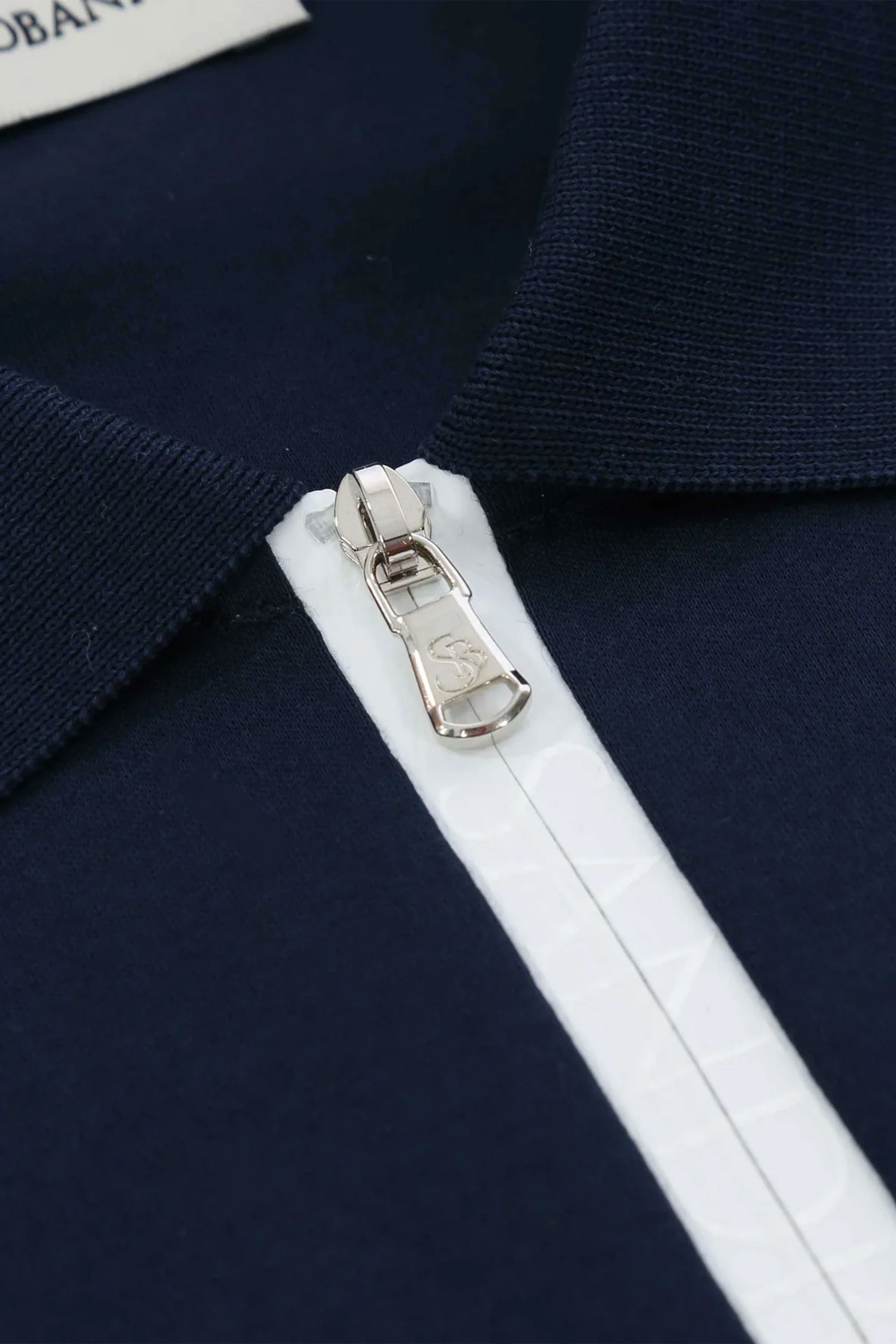 Sandbanks Silicone Zip Polo Navy - Image 3