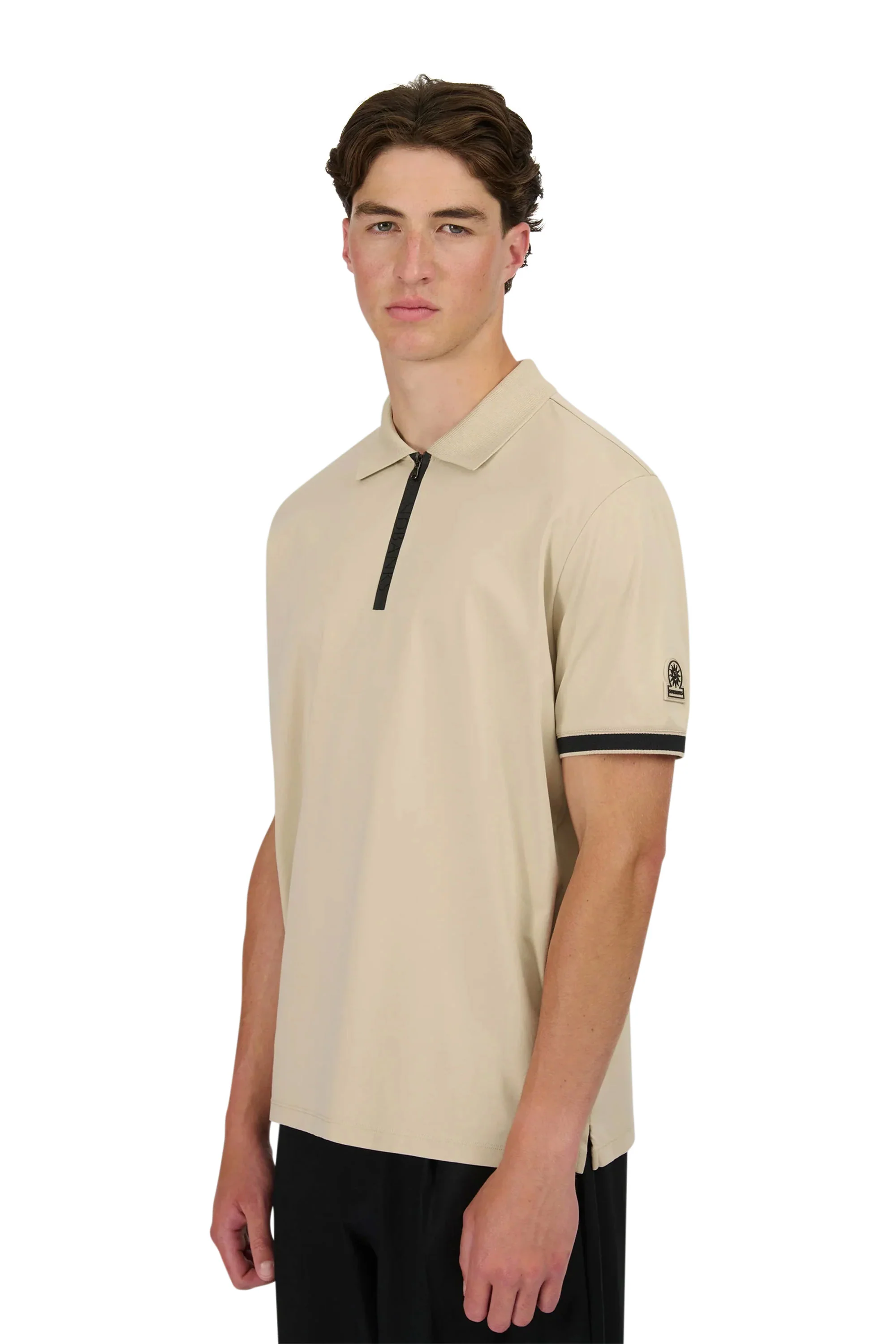 SANDBANKS SILICONE ZIP POLO STONE - Image 3