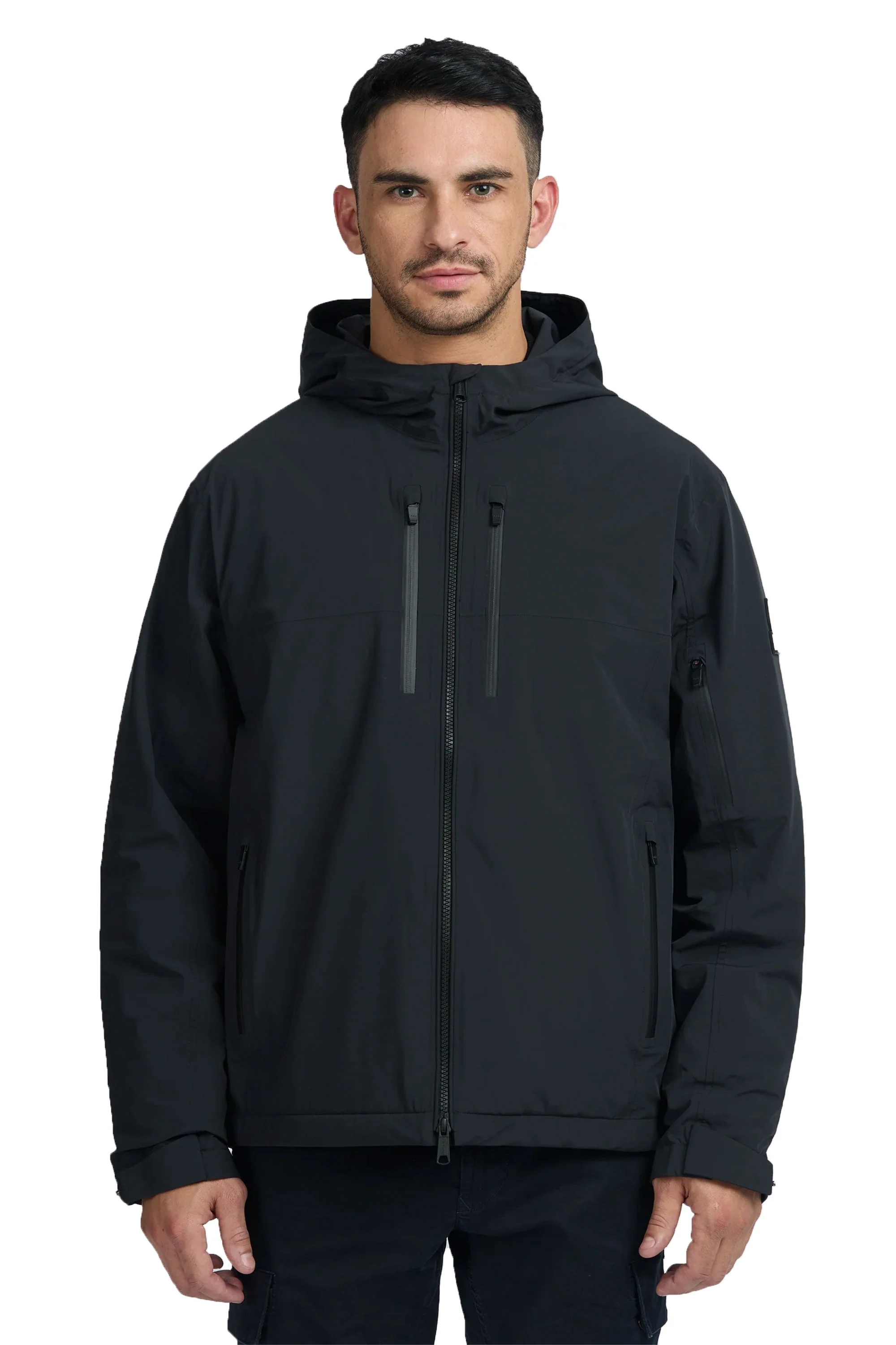SANDBANKS STORM SHELL WATERPROOF JACKET BLACK - Image 3