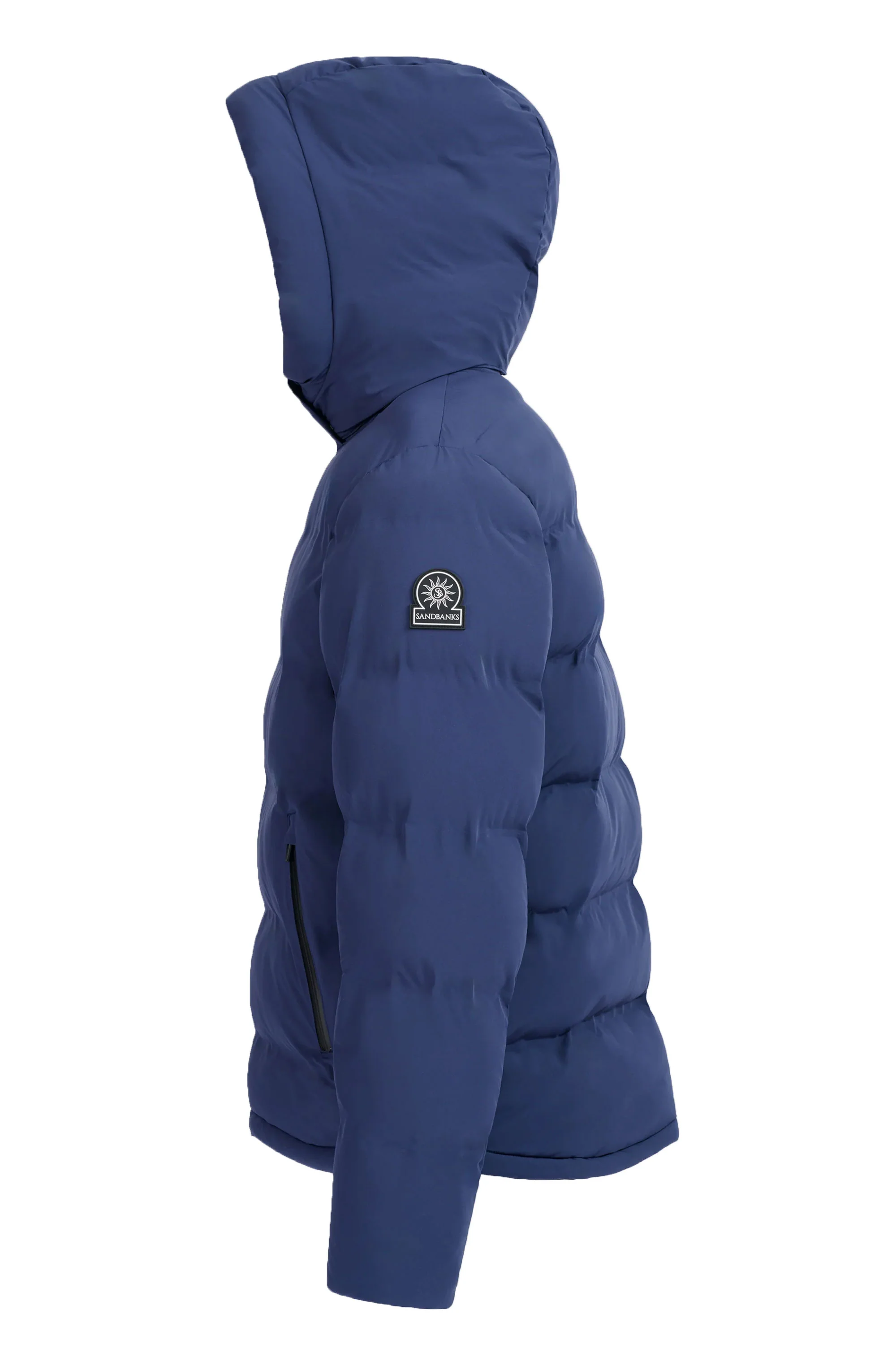 SANDBANKS WATERPROOF BANKS PUFFER JACKET NAVY - Image 2