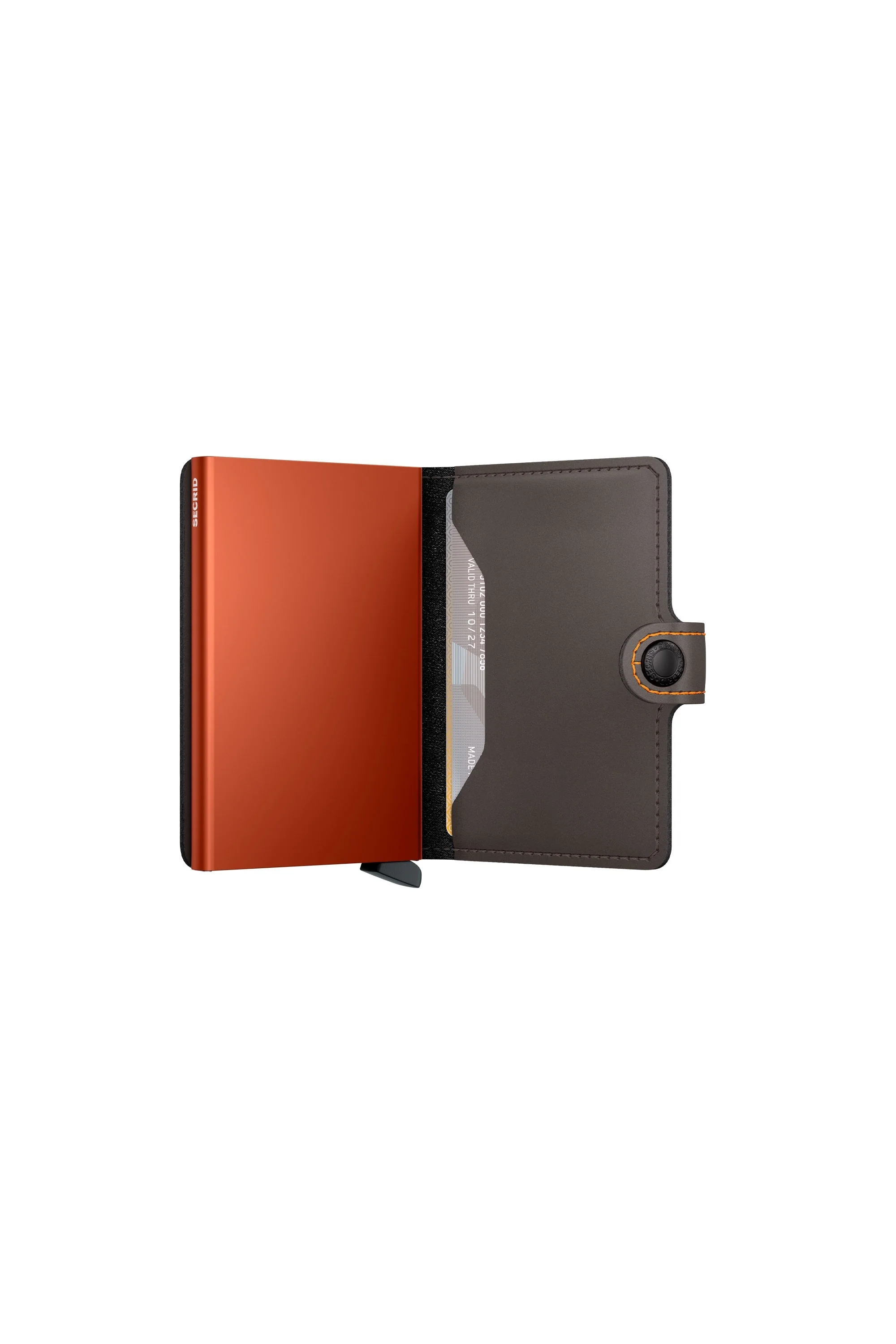 Secrid Mini Wallet Matte Truffle/Orange - Image 3