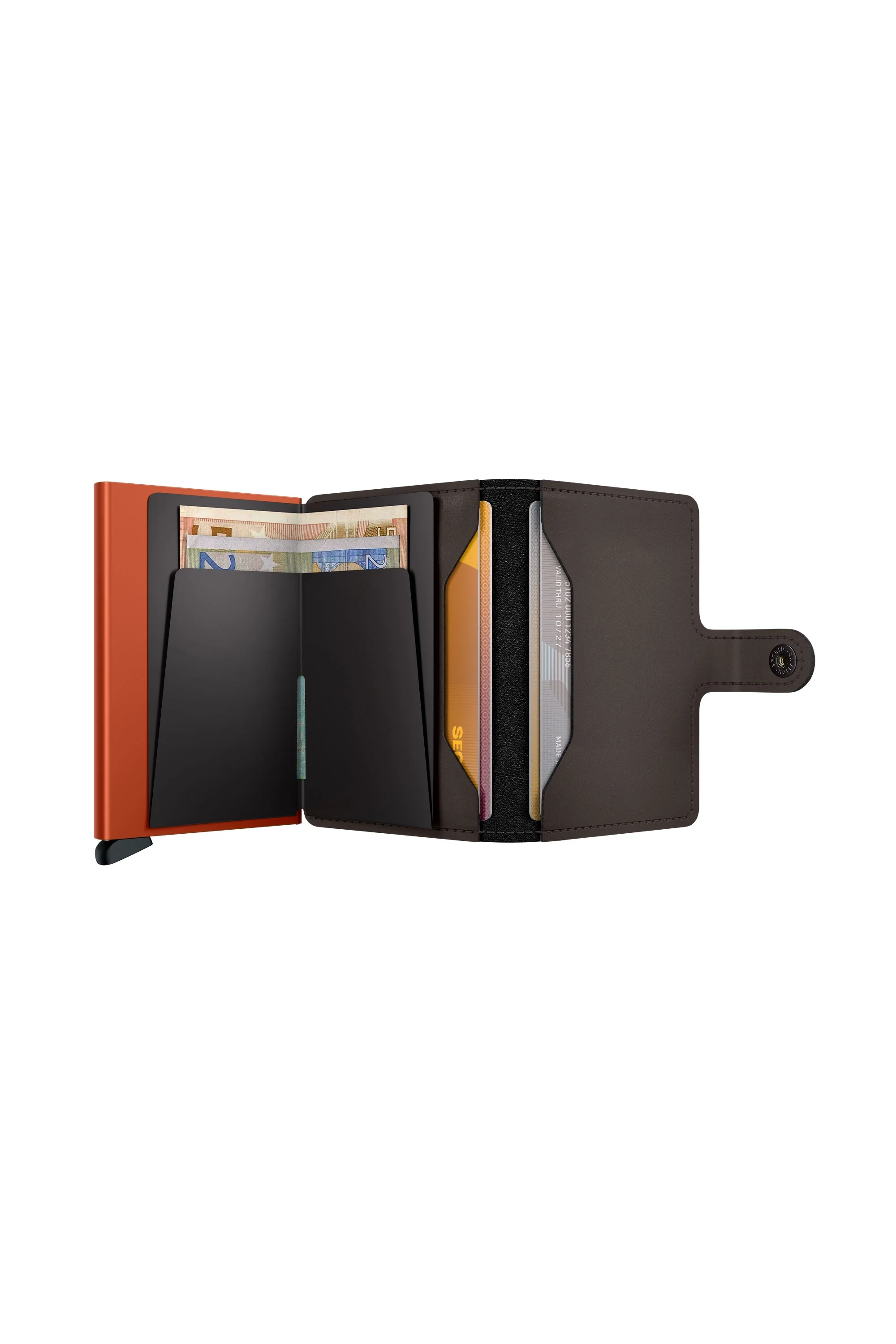 Secrid Mini Wallet Matte Truffle/Orange - Image 4
