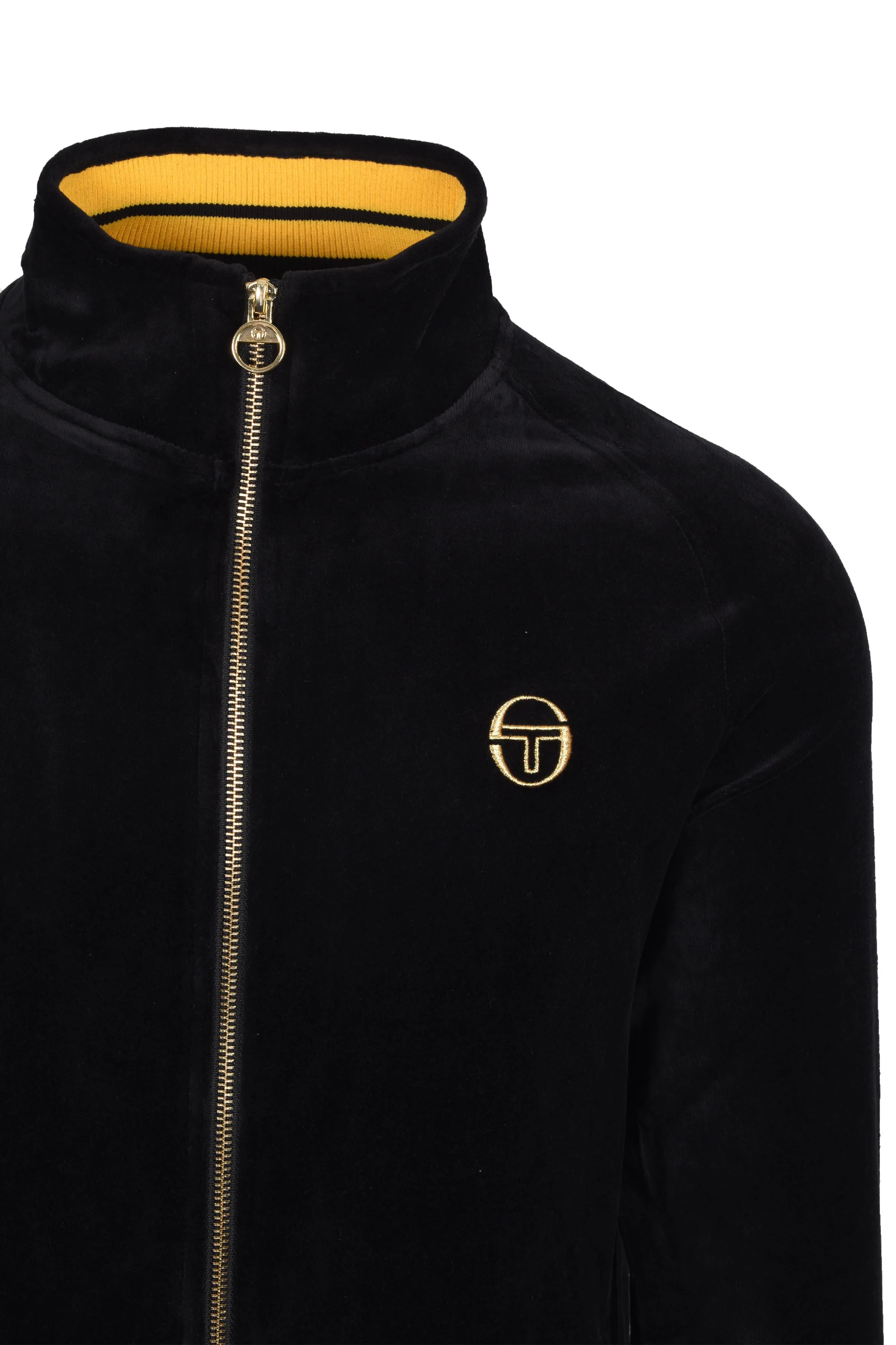 Sergio Tacchini Court Velour Track Top Black - Image 2