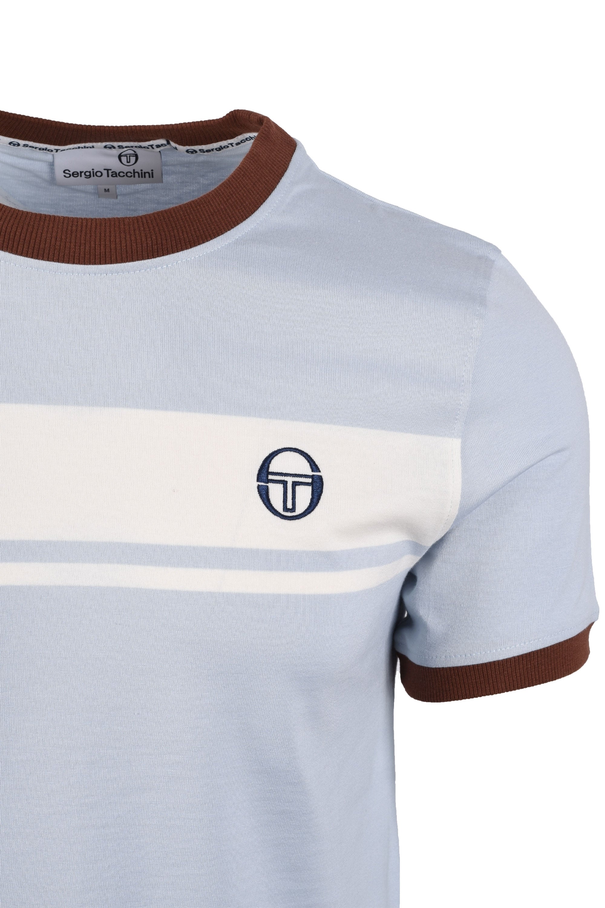 Sergio Tacchini Master T-shirt Celestial Blue/Gardenia/Cappuccino - Image 3
