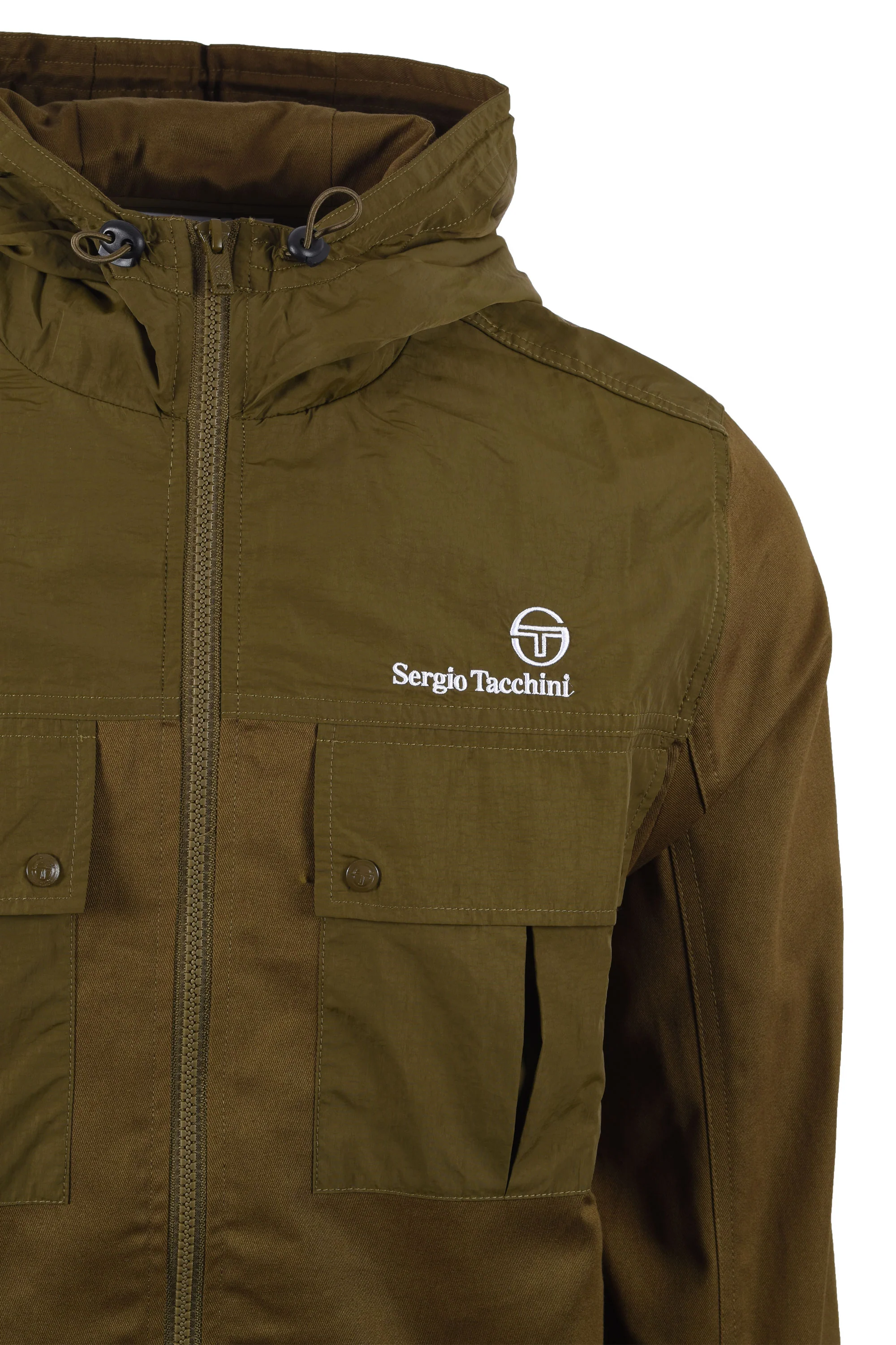 SERGIO TACCHINI CALISTI HOODED JACKET DARK OLIVE - Image 3