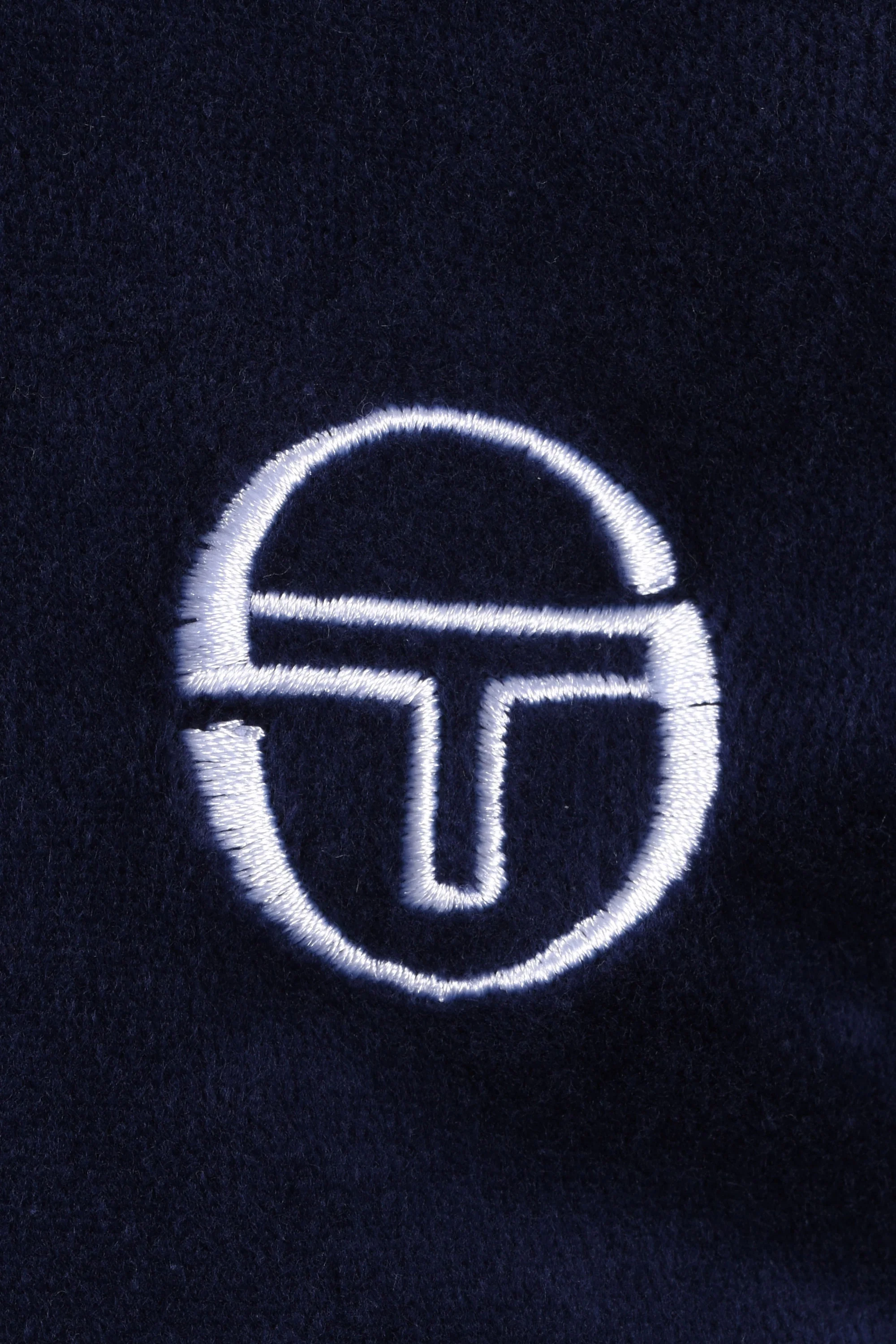 SERGIO TACCHINI CARDONA VELOUR ZIP POLO MARITIME BLUE/WHITE - Image 3