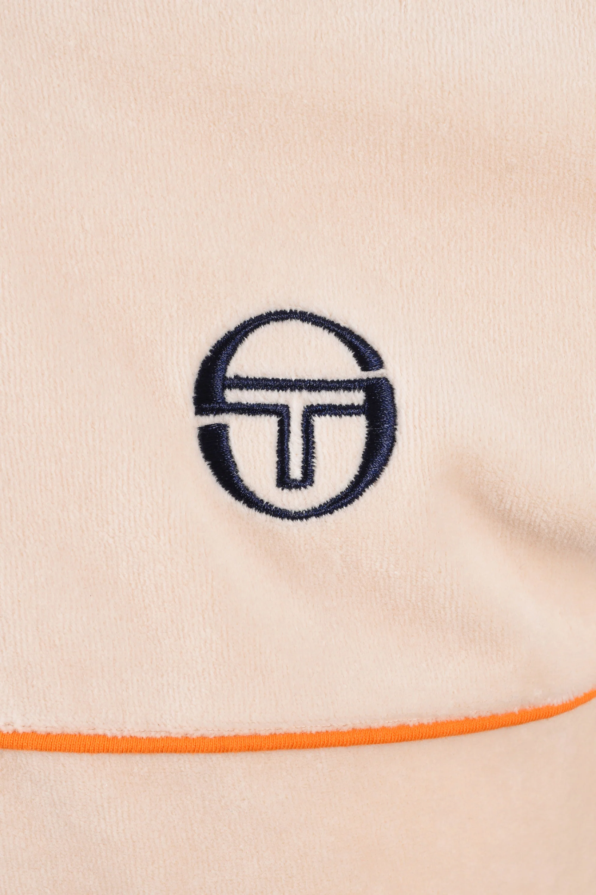 SERGIO TACCHINI CARDONA VELOUR ZIP POLO SANDSHELL/ORANGE PEPPER - Image 3
