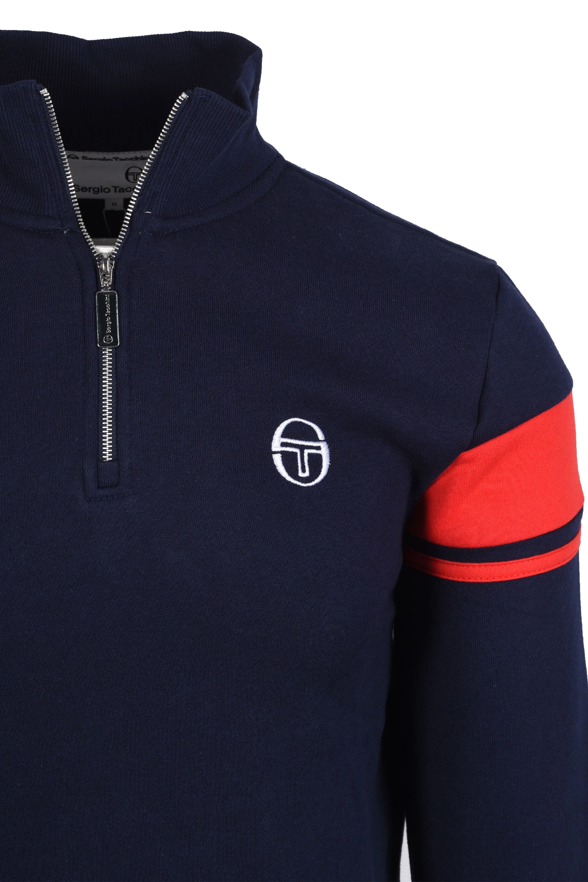 Sergio Tacchini Damarindo Half Zip Sweatshirt Maritime Blue/Adrenaline Rush - Image 2