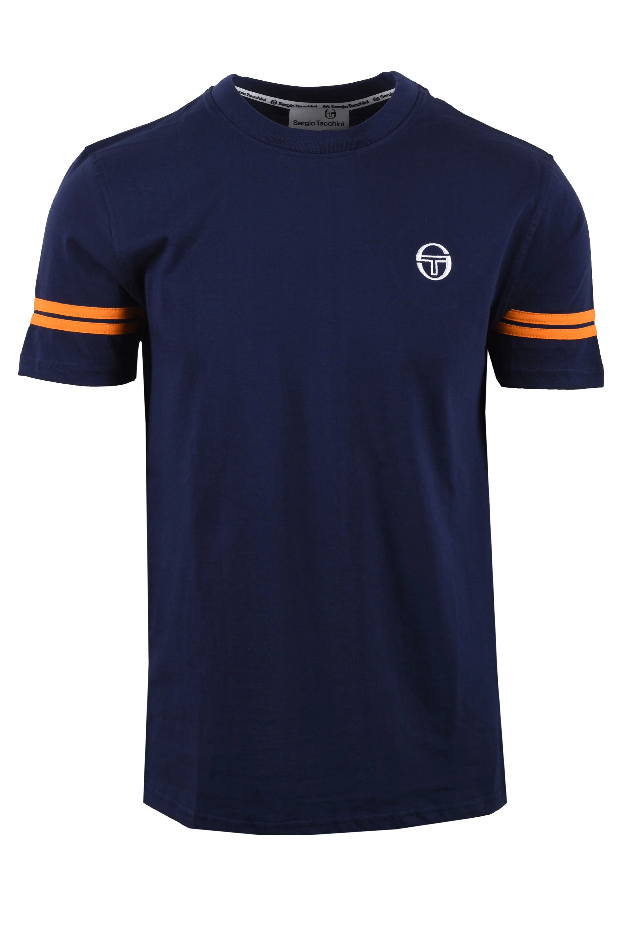SERGIO TACCHINI GRELLO CREW NECK T-SHIRT MARITIME BLUE/ORANGE PEPPER