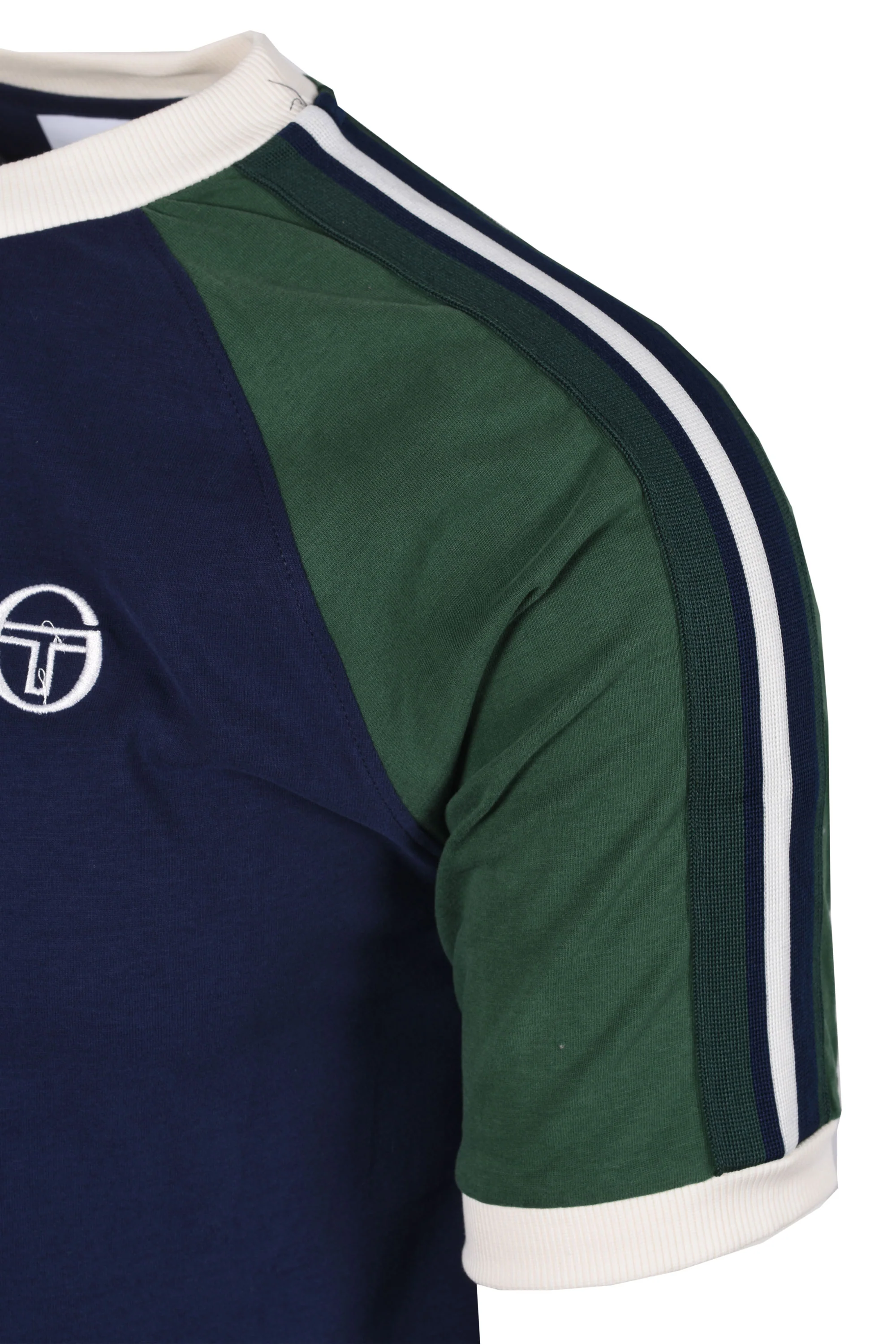 Sergio Tacchini Hadow Ringer T-Shirt Maritime Blue/Eden - Image 3